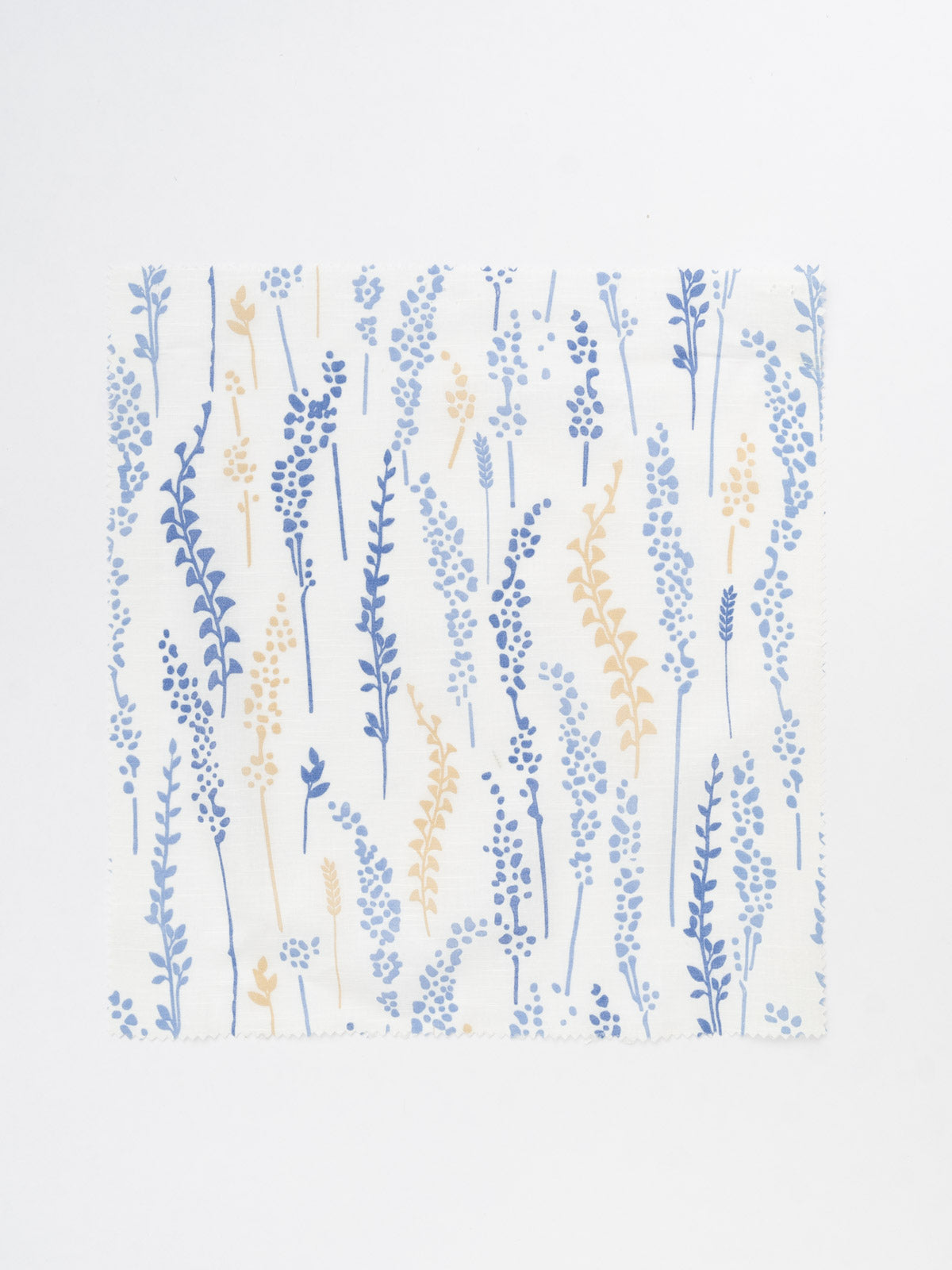 Grass Fields printed sheer Fabric - Blue