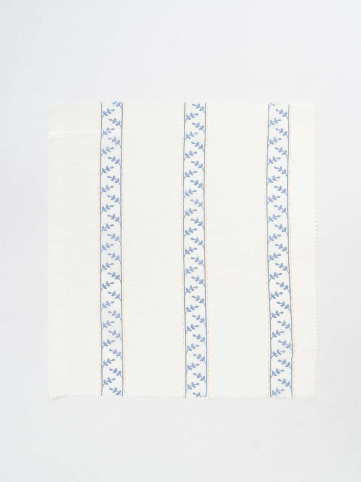 Oriental Stripes Printed Sheer Fabric - Powder Blue