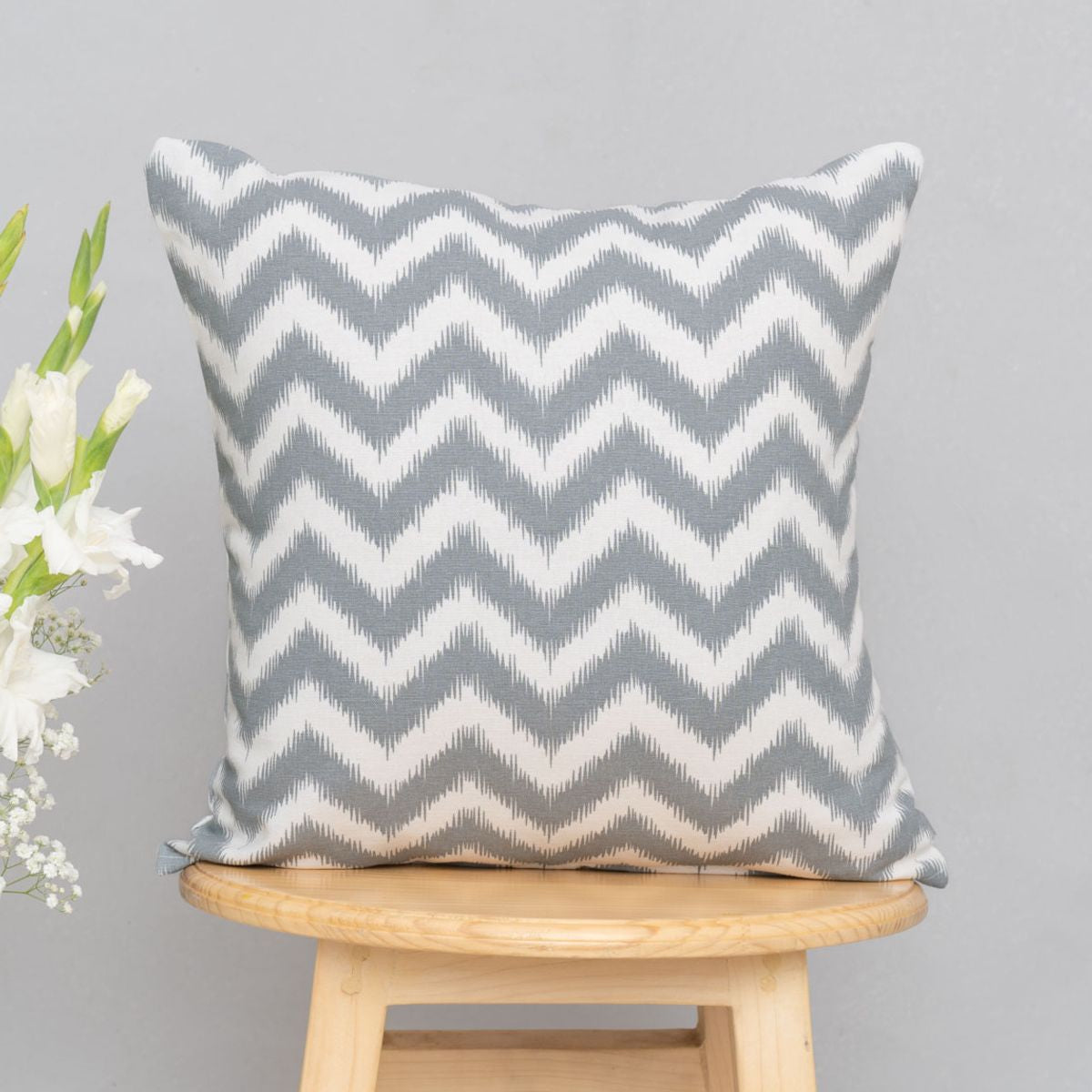 Grey ikat pillow best sale