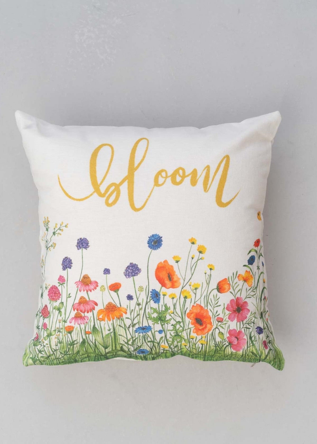 Bloom Printed Cotton Cushion Cover - Multicolor