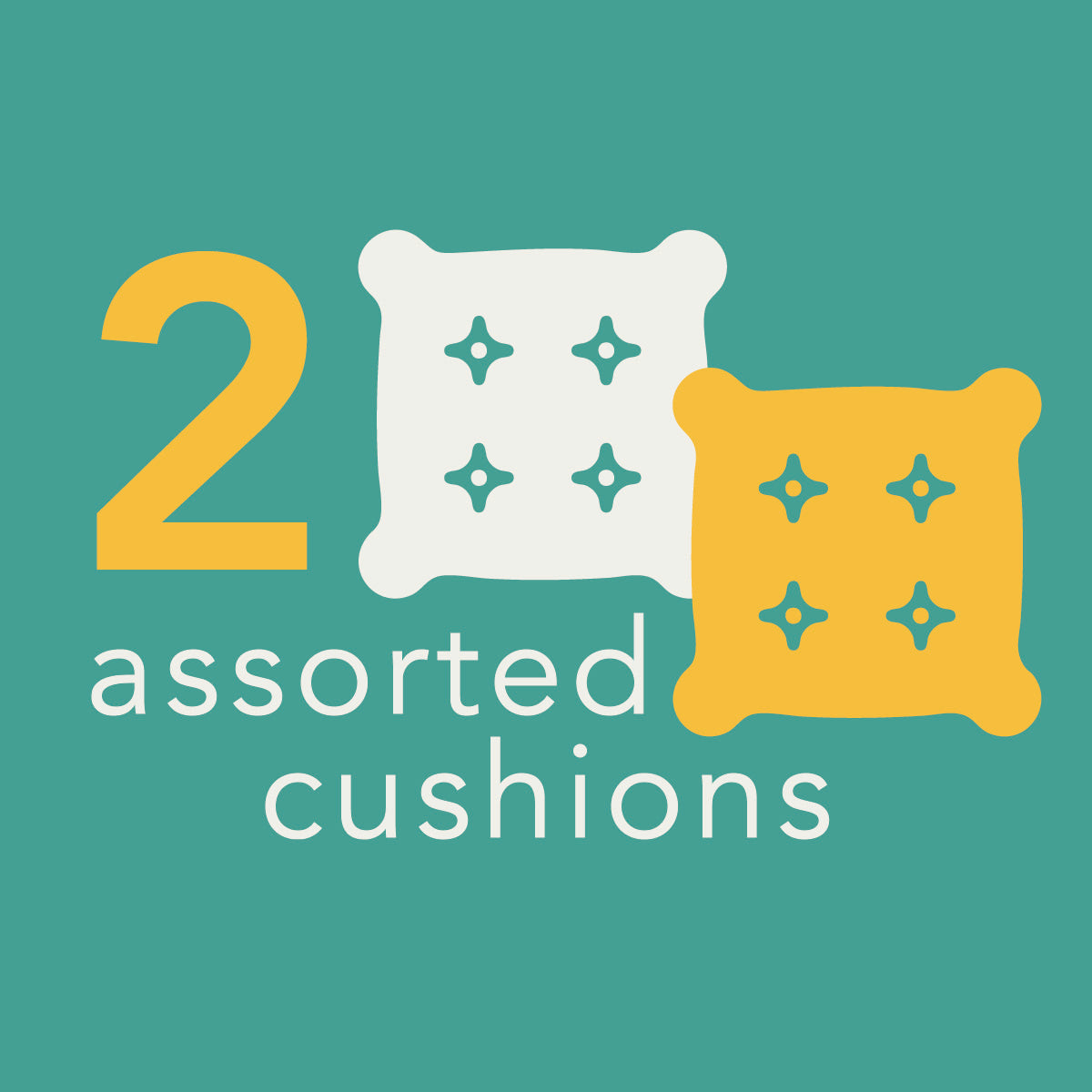 Two Assorted Cushion covers - 16" (Worth Rs. 700)
