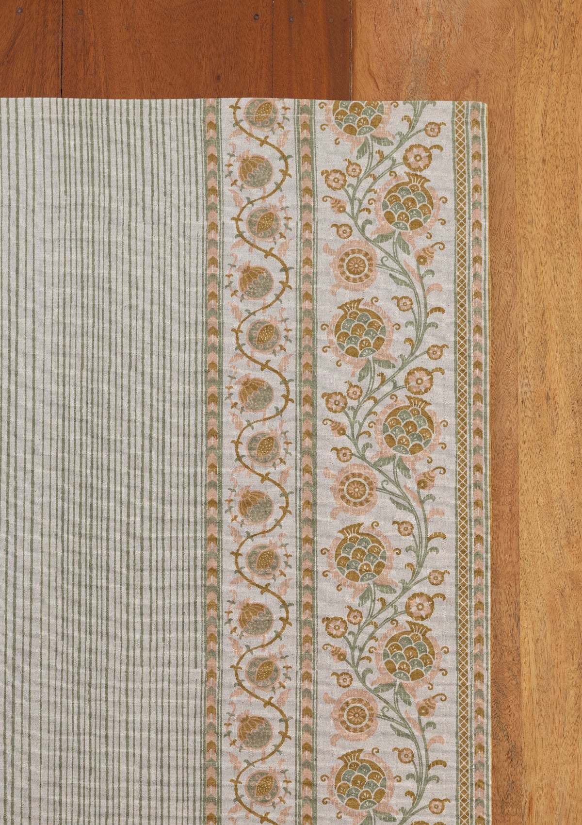 Anora Yellow 100% Cotton Printed Table Cloth