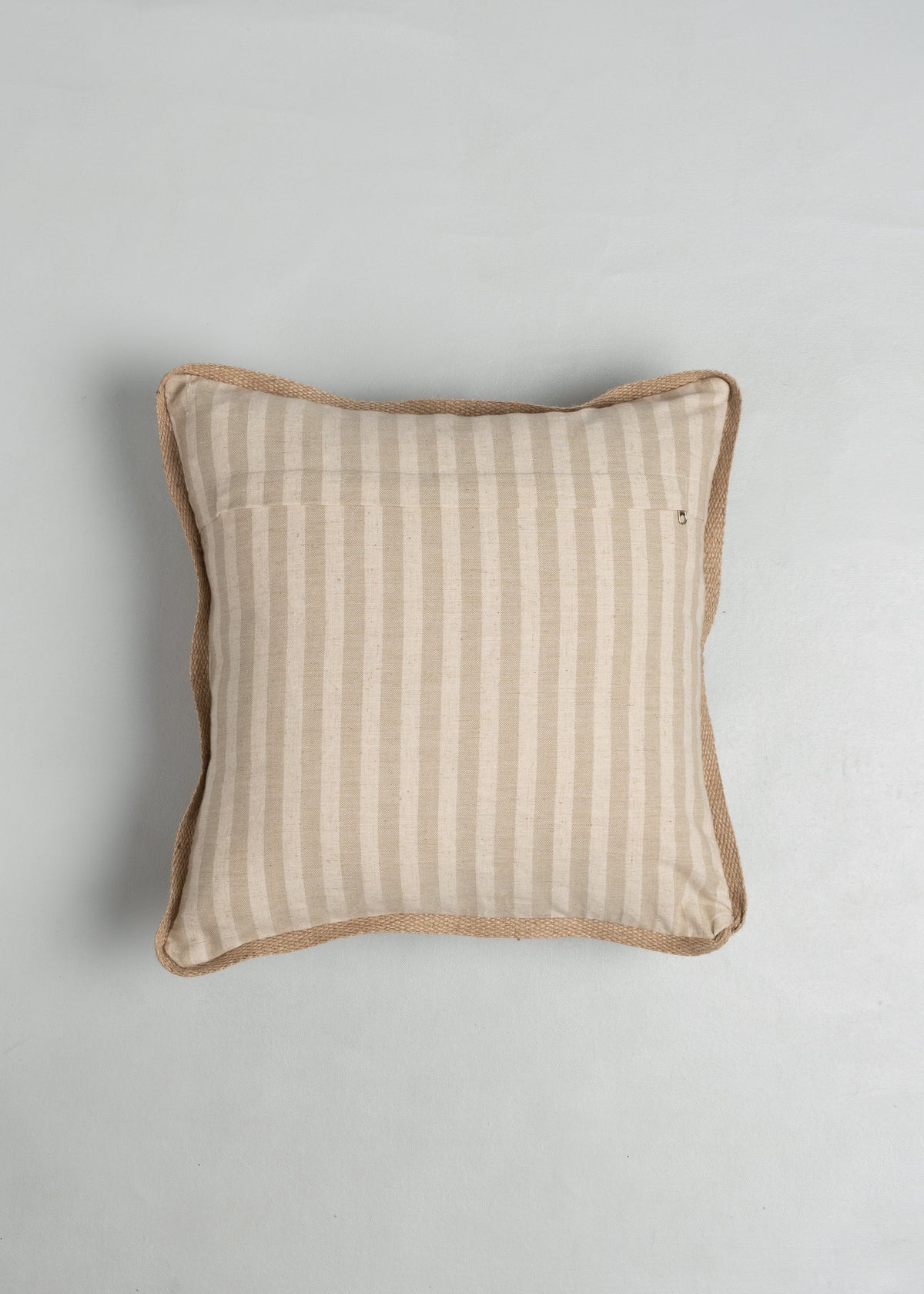 Nargis & Loom Green & Beige | Embroidered Linen Floral | 100% Cotton Cushion Cover For Sofa | Pack of 2