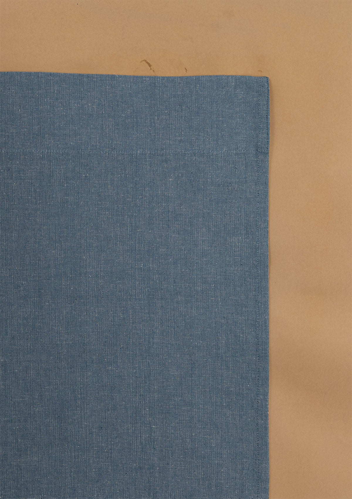 Nilgiri Blue Solid Linen Cotton Blend Textured Curtain For Livingroom / Bedroom | Room Darkening | Single Piece