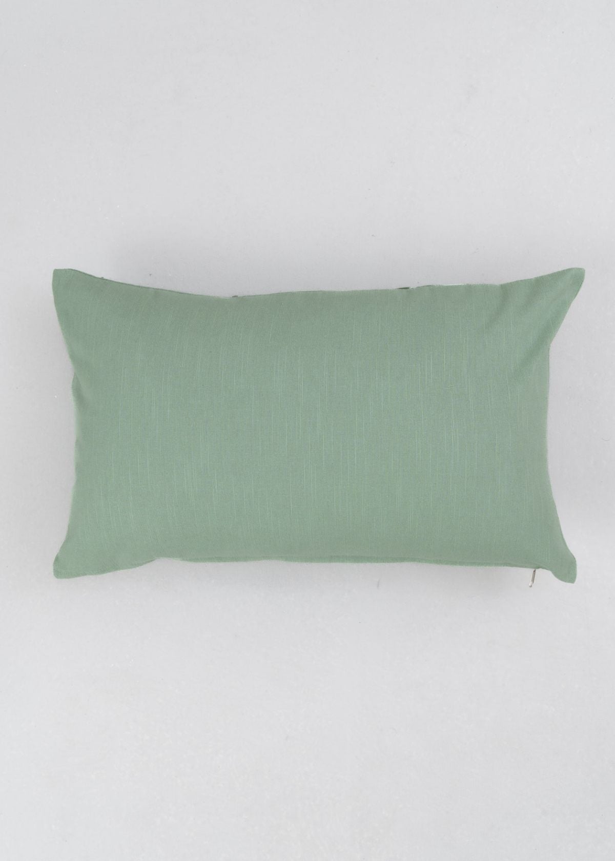 Leafy Affair Green Printed Cotton Cushion Cover - Green
