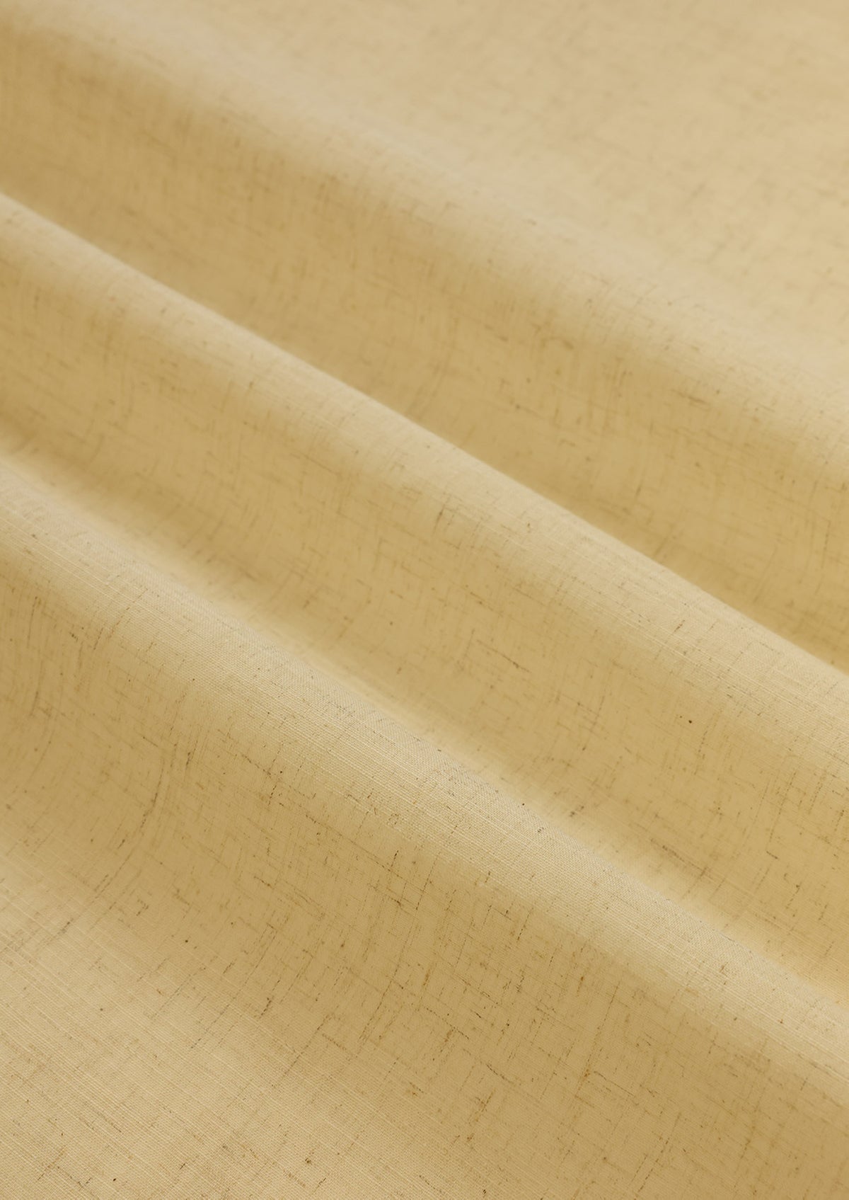 Almond Plain Beige | Linen Cotton Blend Sheer Woven Textured | Light Filtering Fabric