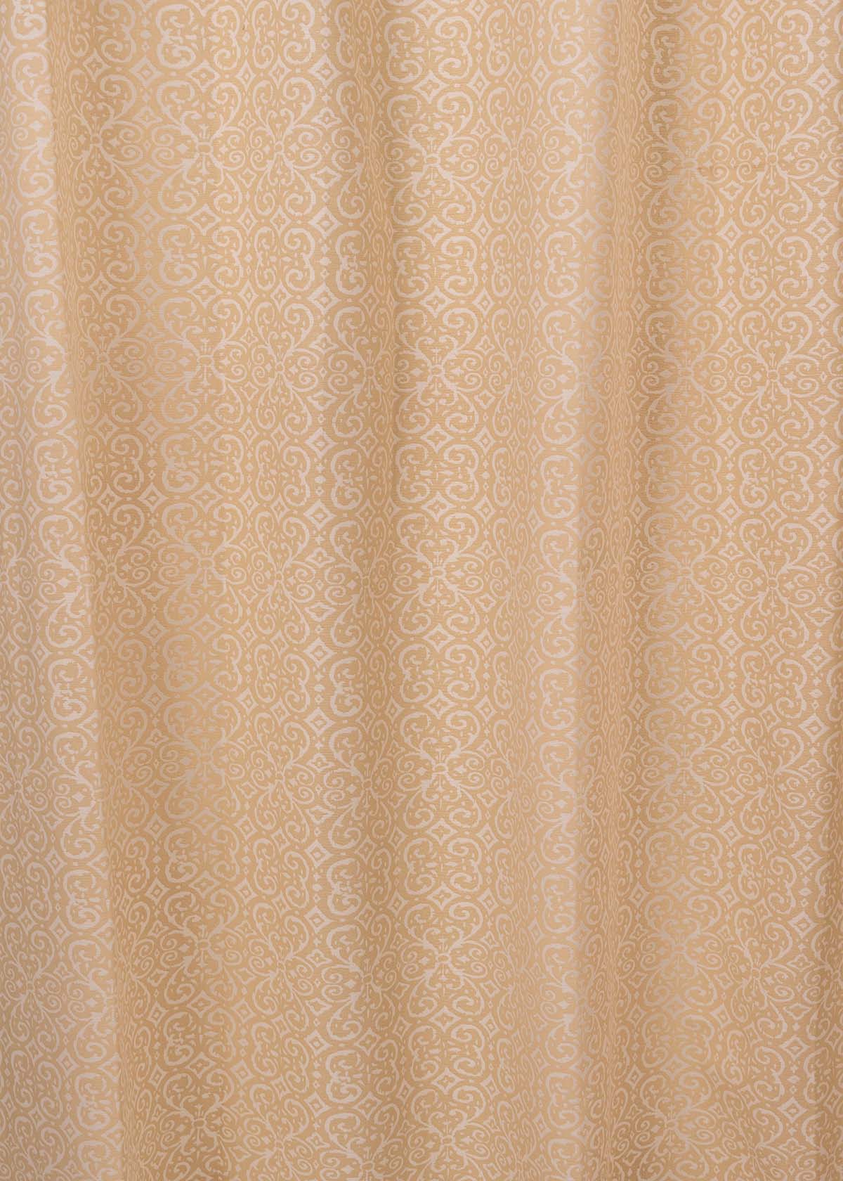 Antique Rose 100% cotton minimal curtain for living room - Room darkening - Cream - Pack of 1