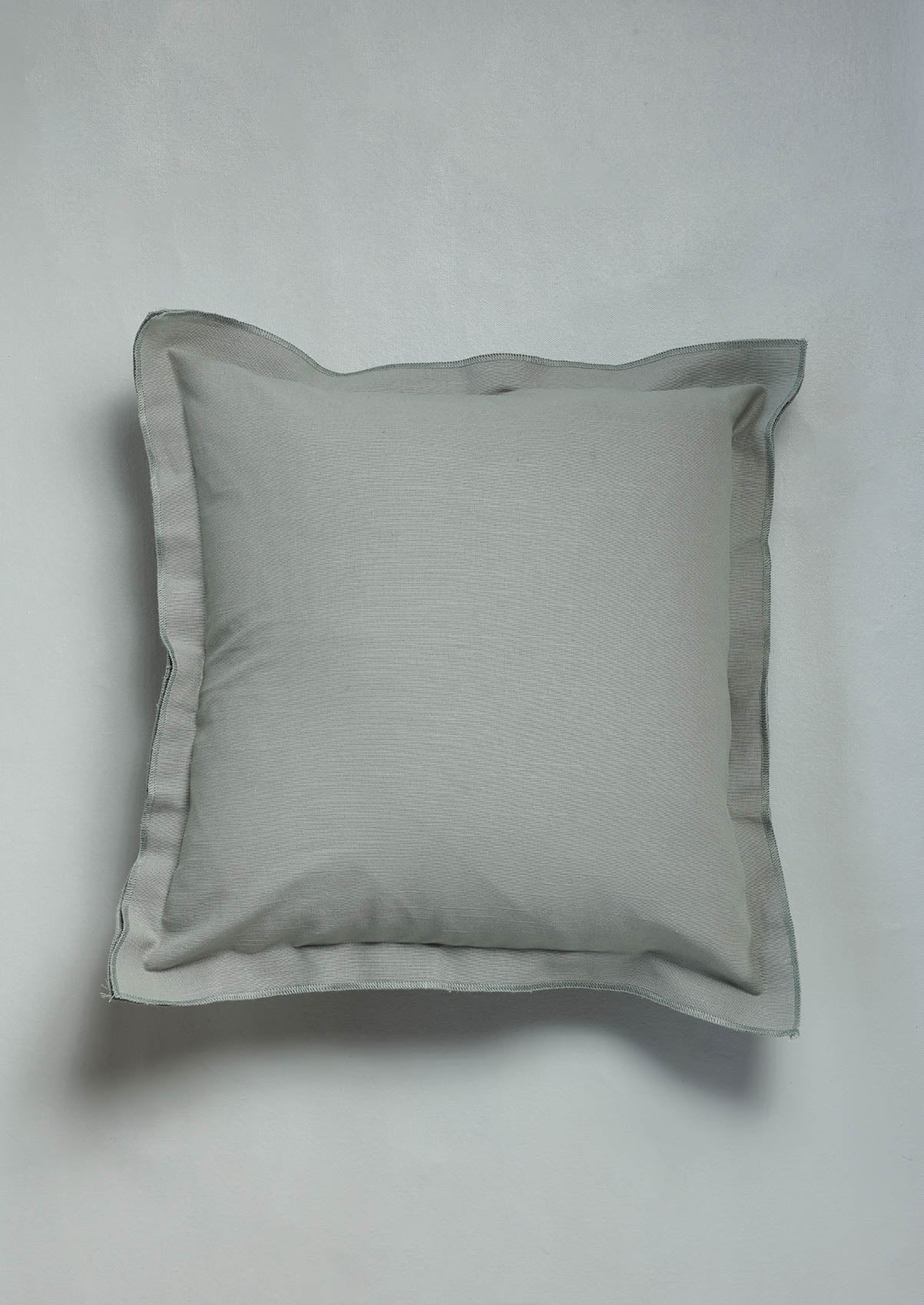 Basil Teal Solid 100% Cotton Cushion Cover For Sofa