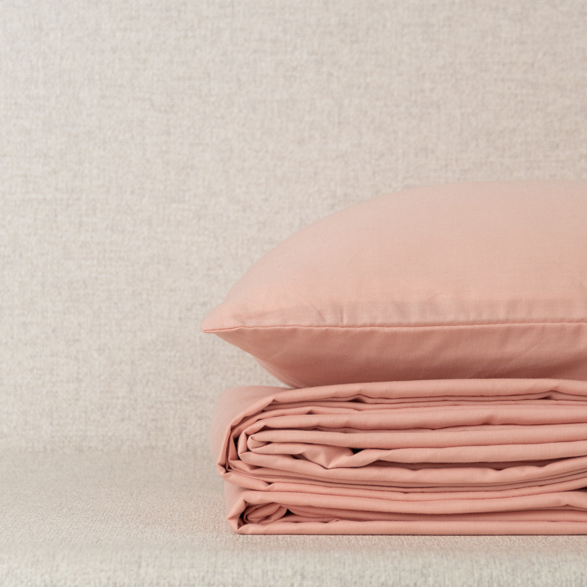 Solid Cotton Flat Sheet - Blush Pink