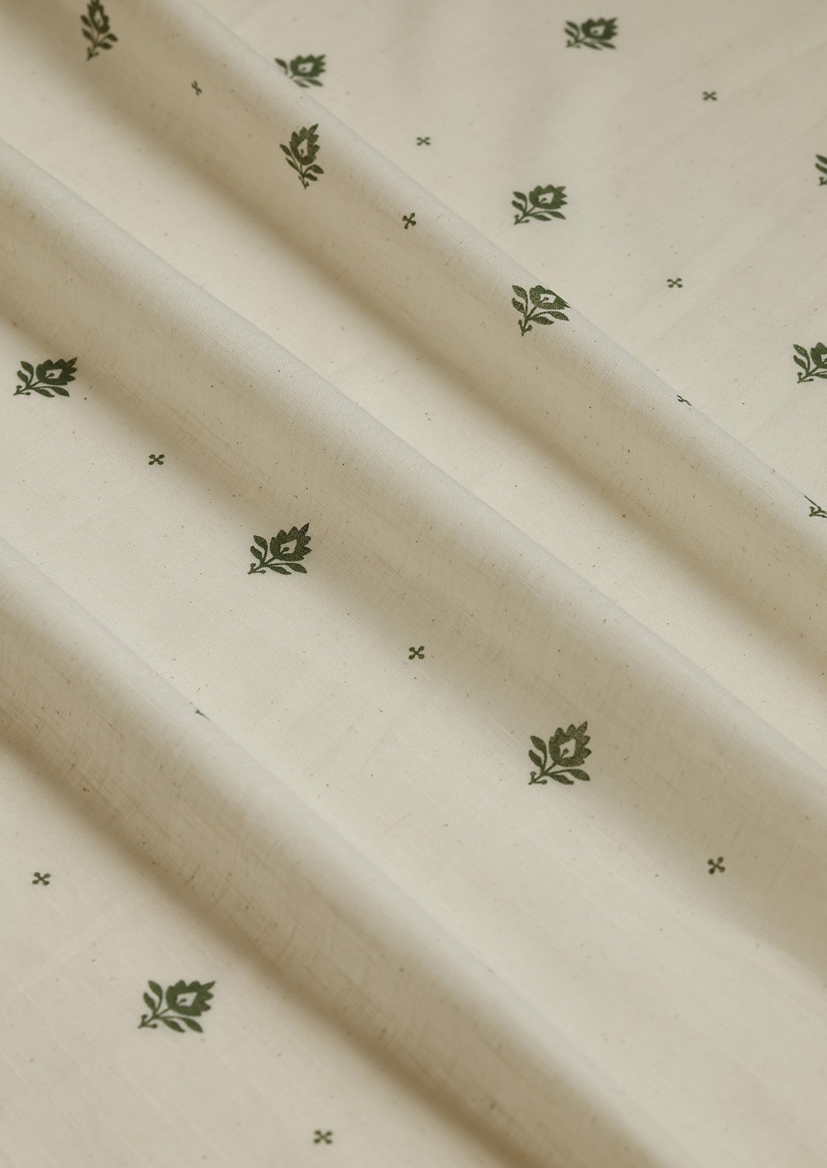 Cava Pepper Green | 100% Cotton Sheer Printed | Light Filtering Fabric