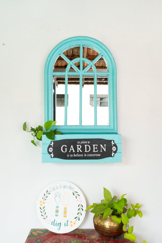 Elysian Arched Mirror - Bloom Garden Frame with Basket