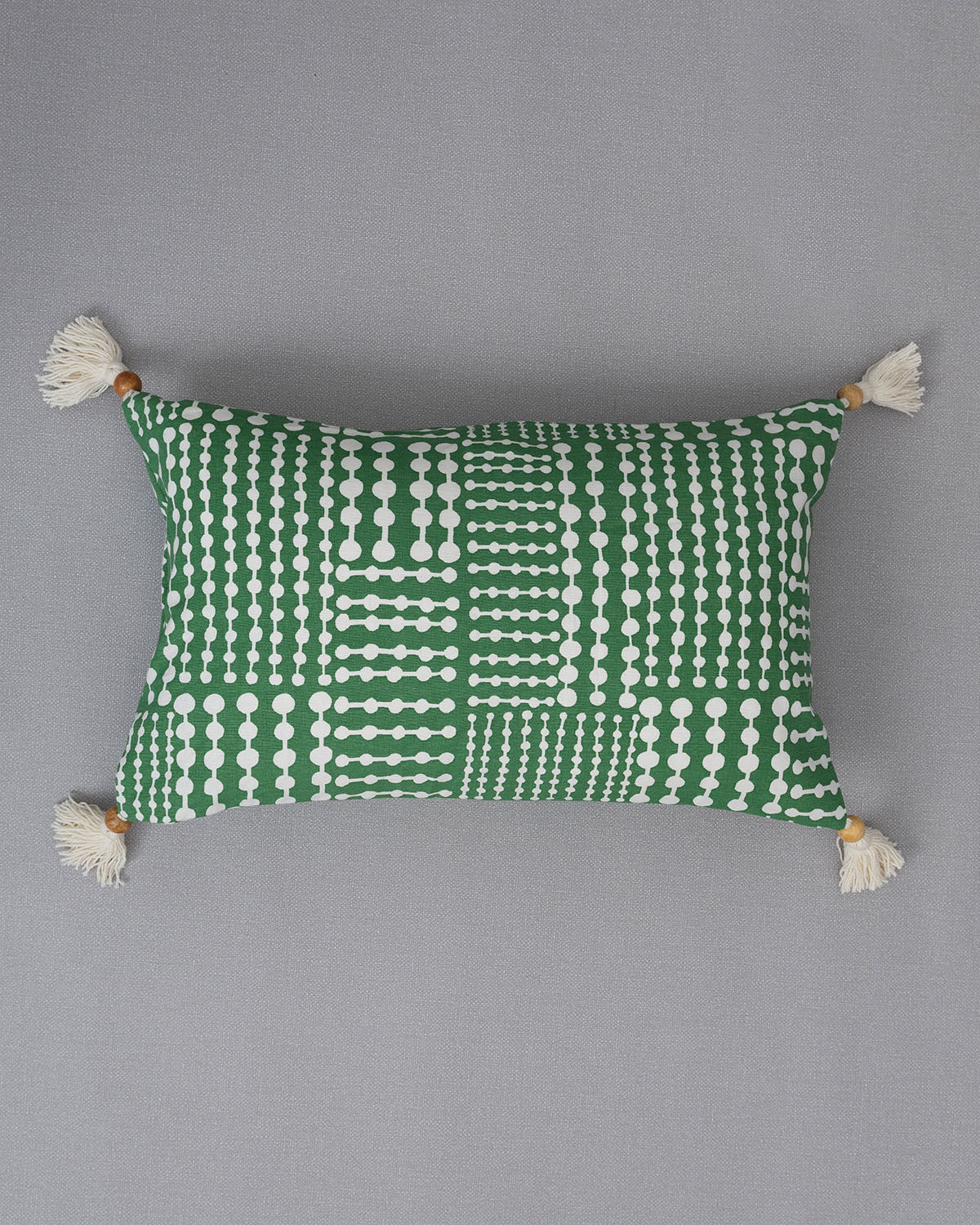 Dot & Line - Sap green Cushion Cover