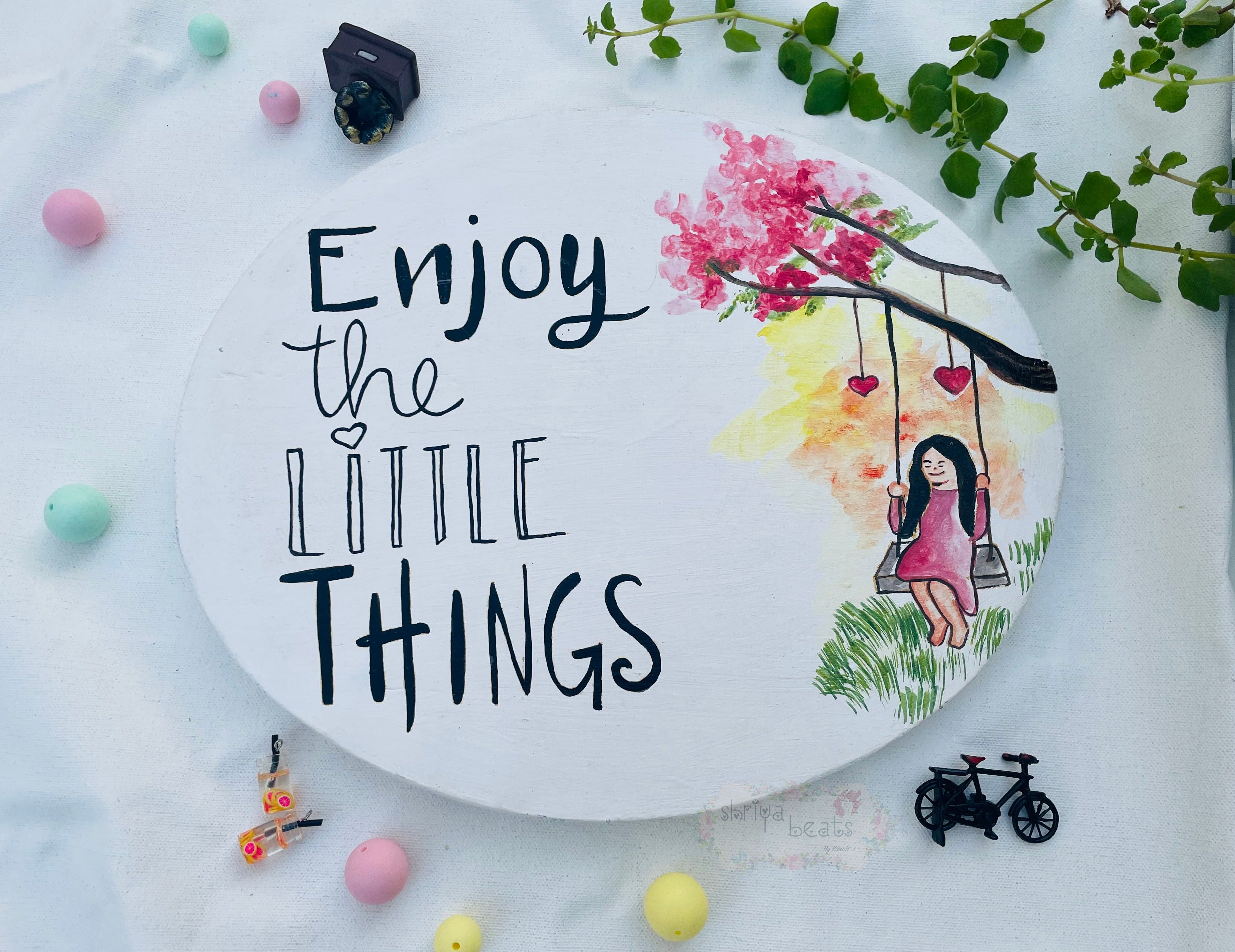 Enjoy the little things-Girl Swing-10x12