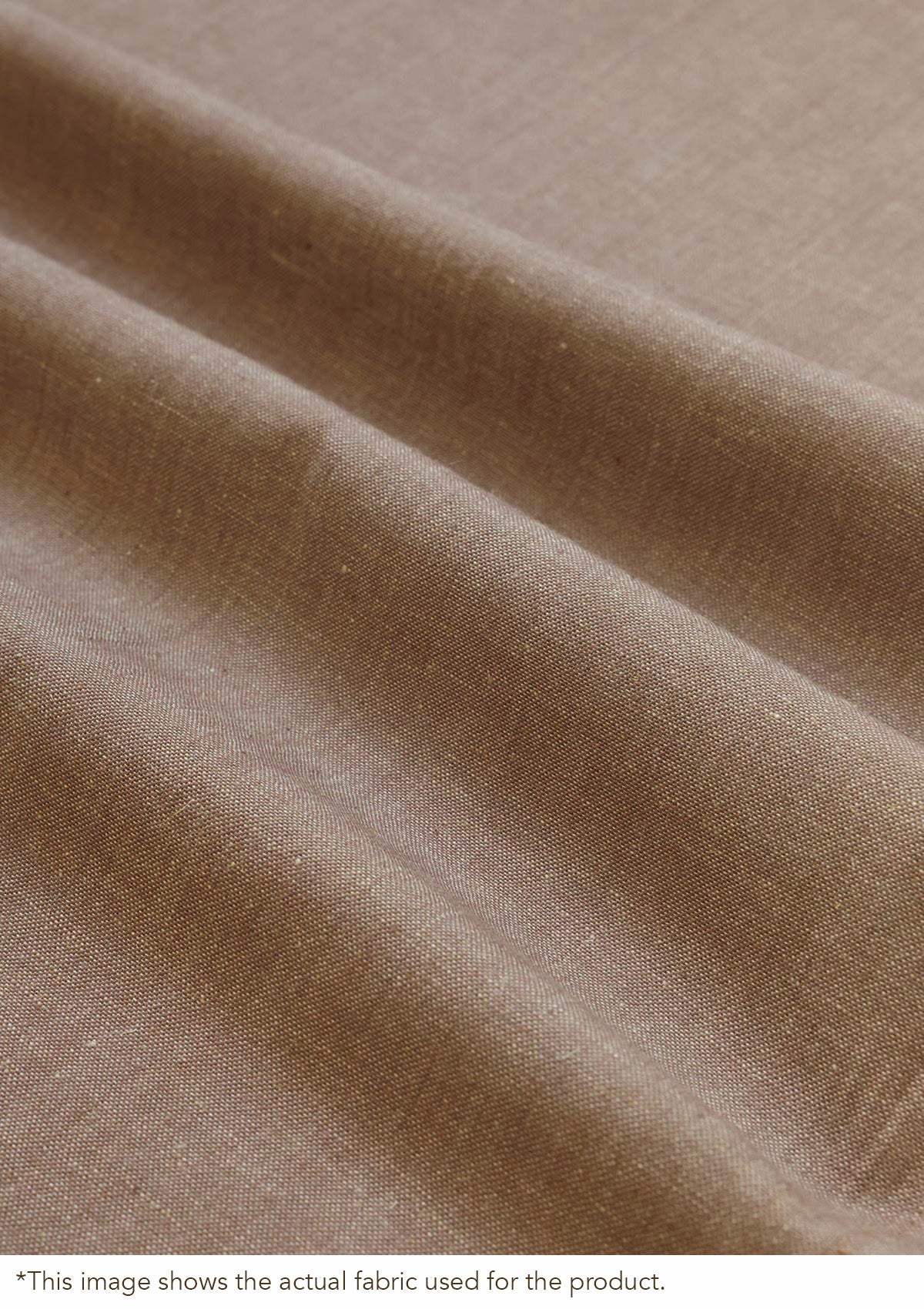 Fig Brown Solid Linen Cotton Blend Textured Blind For Livingroom / Bedroom | Room Darkening