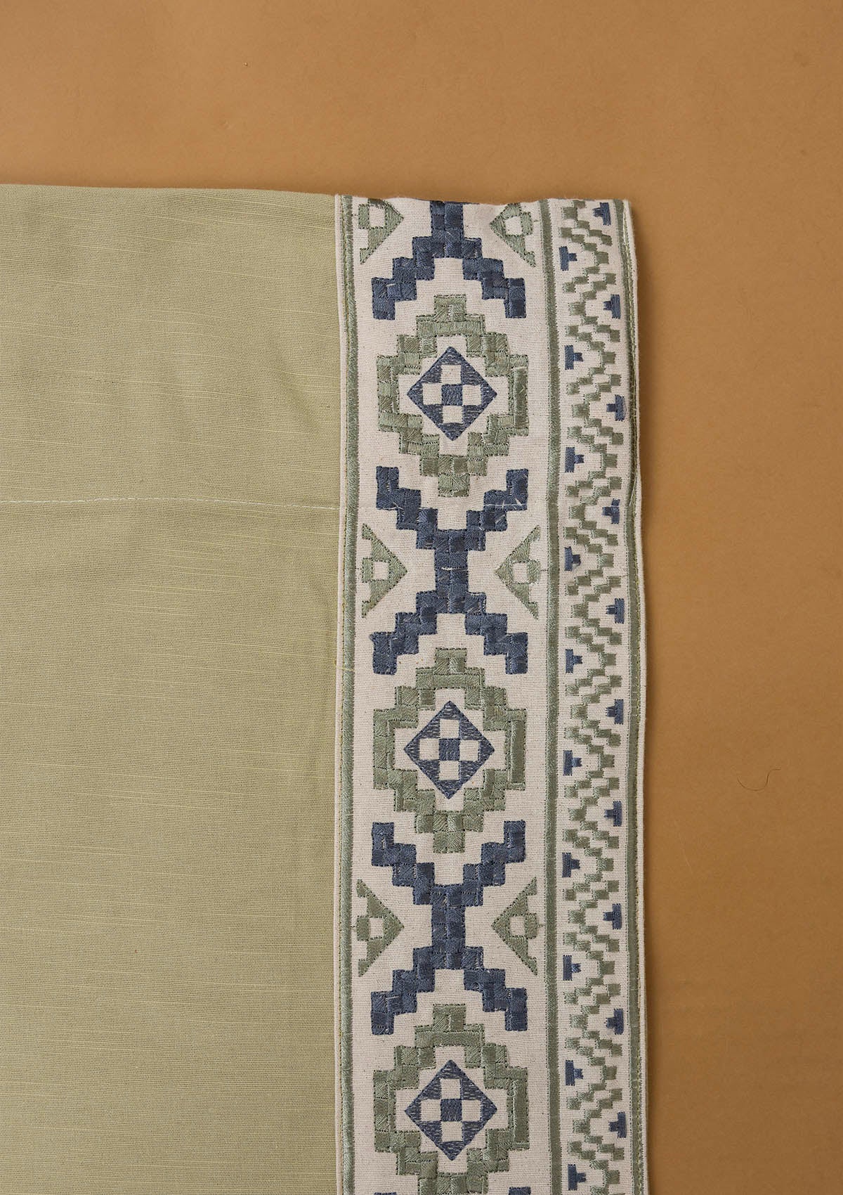 Glen Herb Green Embroidery Trim Fabric