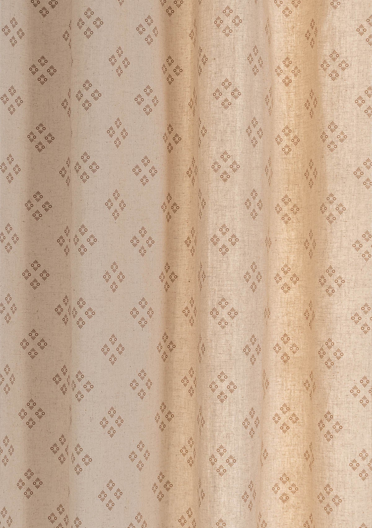 Harvest linen minimal design fabric for living room - Room darkeing - Brown