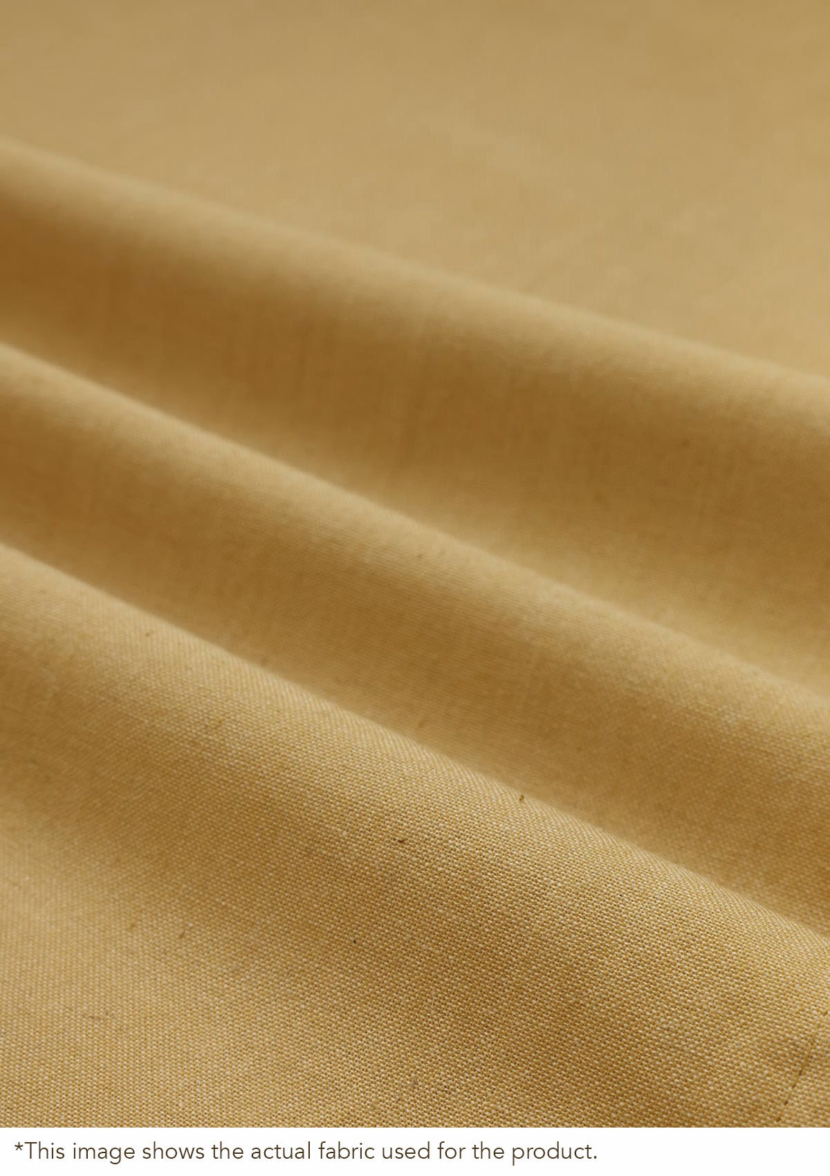 Honey Yellow Mustard Solid Linen Cotton Blend Textured Blind For Livingroom / Bedroom | Room Darkening