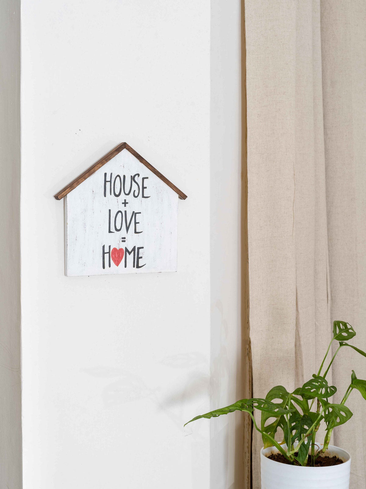 Hand Painted Wall Signage House + Love = Home