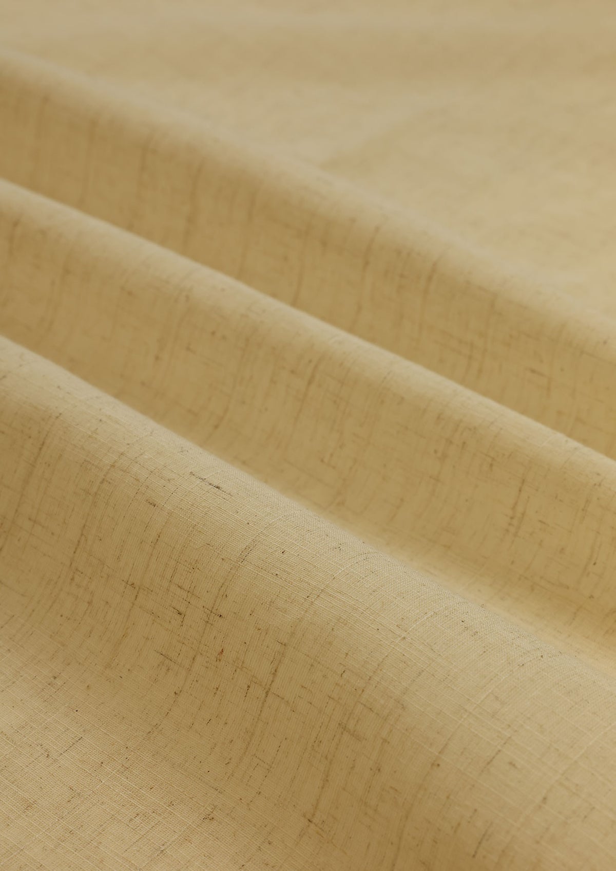 Husk Stripped Beige | Linen Cotton Blend Sheer Woven Textured | Light Filtering Fabric