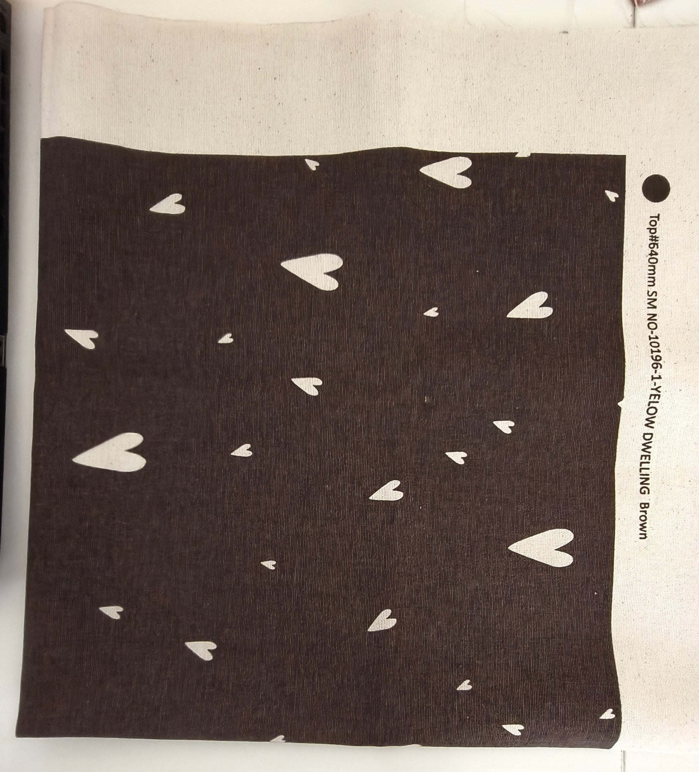 Hearts Brown Soul Sling Custom Cotton Fabric (custom)