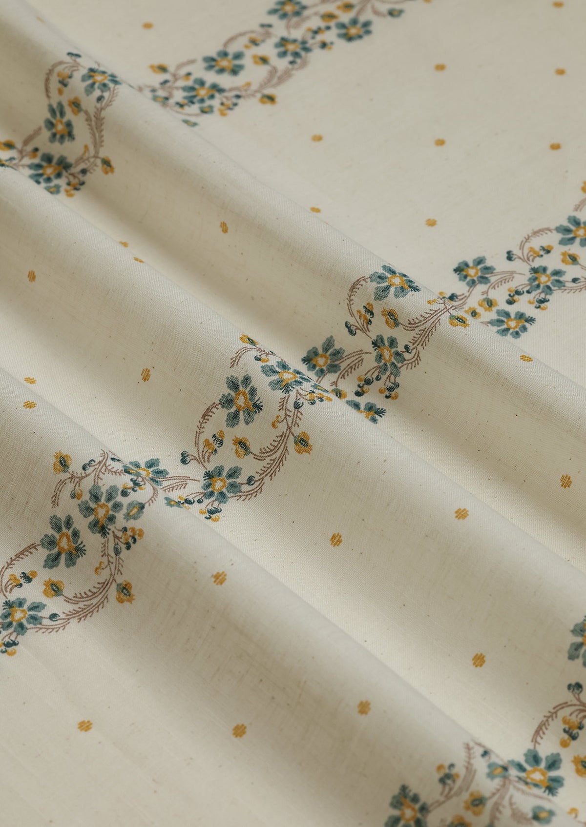 Kodi Teal | 100% Cotton Sheer Printed | Light Filtering Fabric