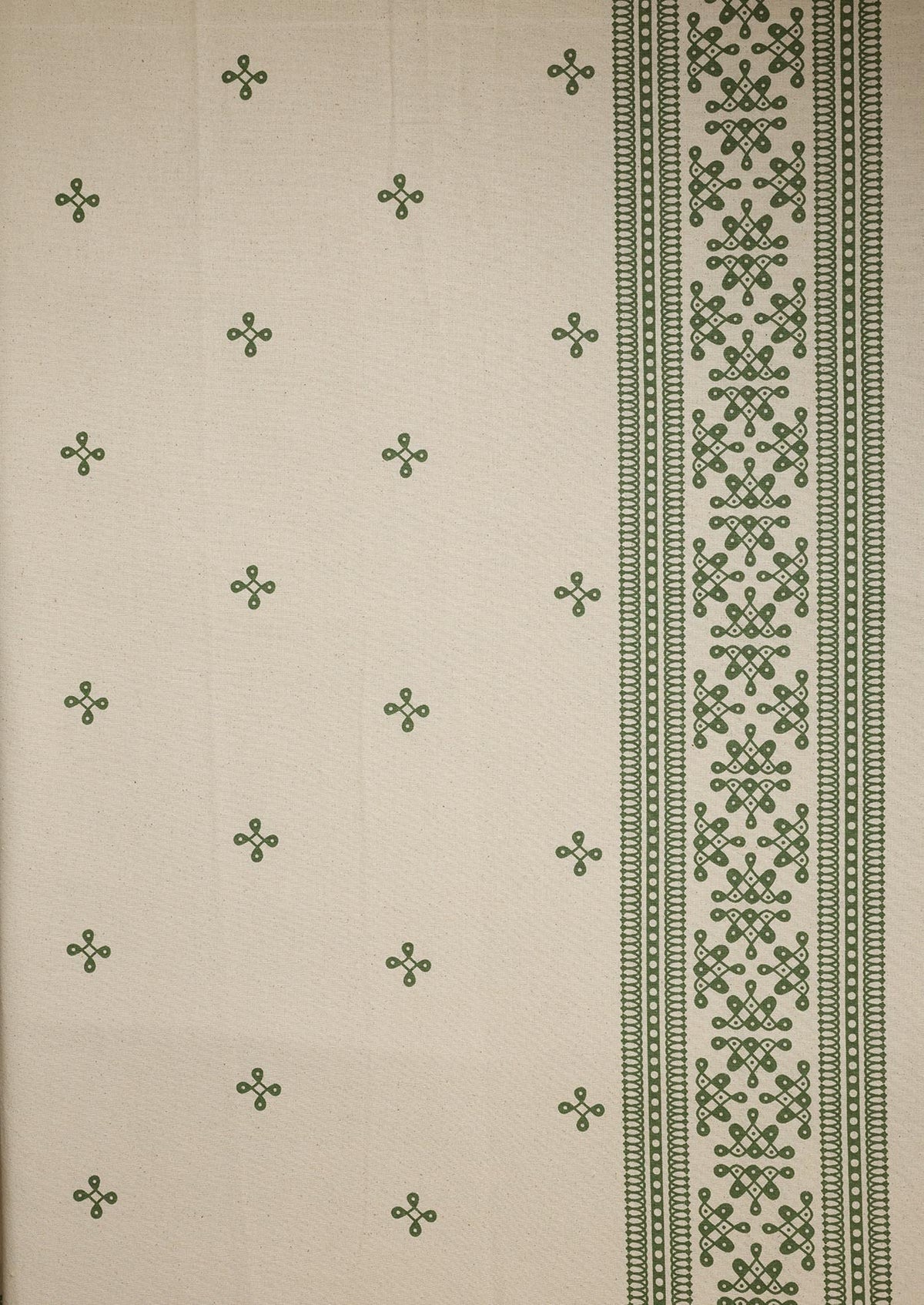 Kolam Pepper Green | 100% Cotton Printed | Light Reduction Fabric
