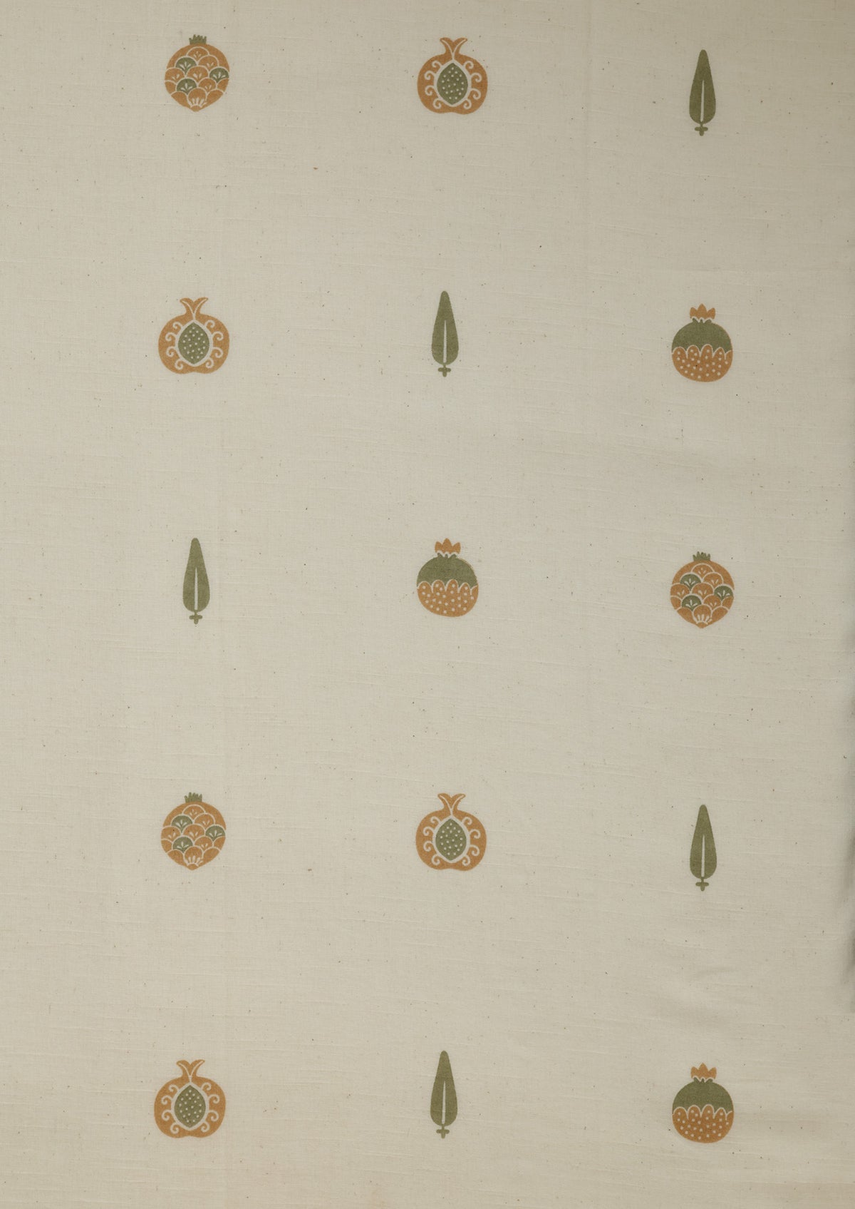 Madhuram Green & Beige | 100% Cotton Sheer Printed | Light Filtering Fabric