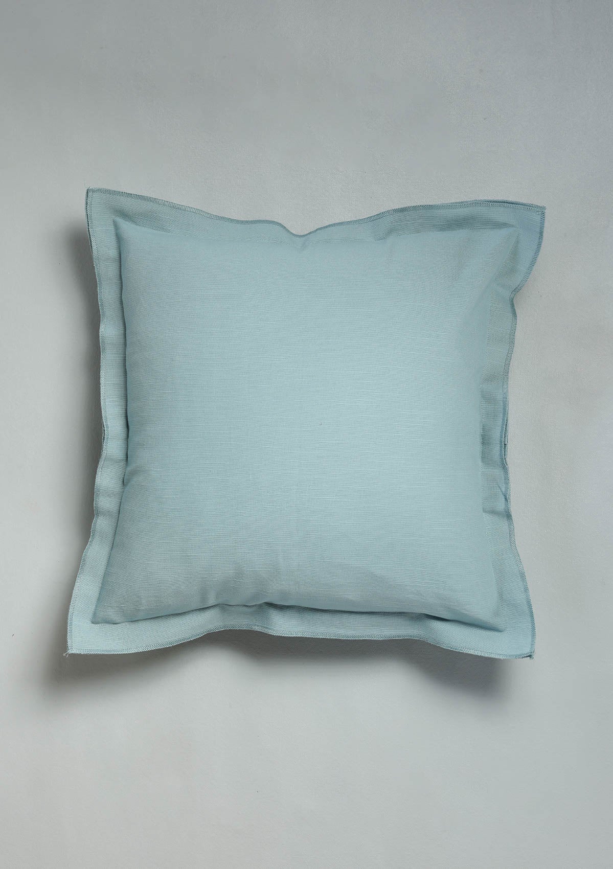 Marine Teal Solid 100% Cotton Cushion Cover For Sofa