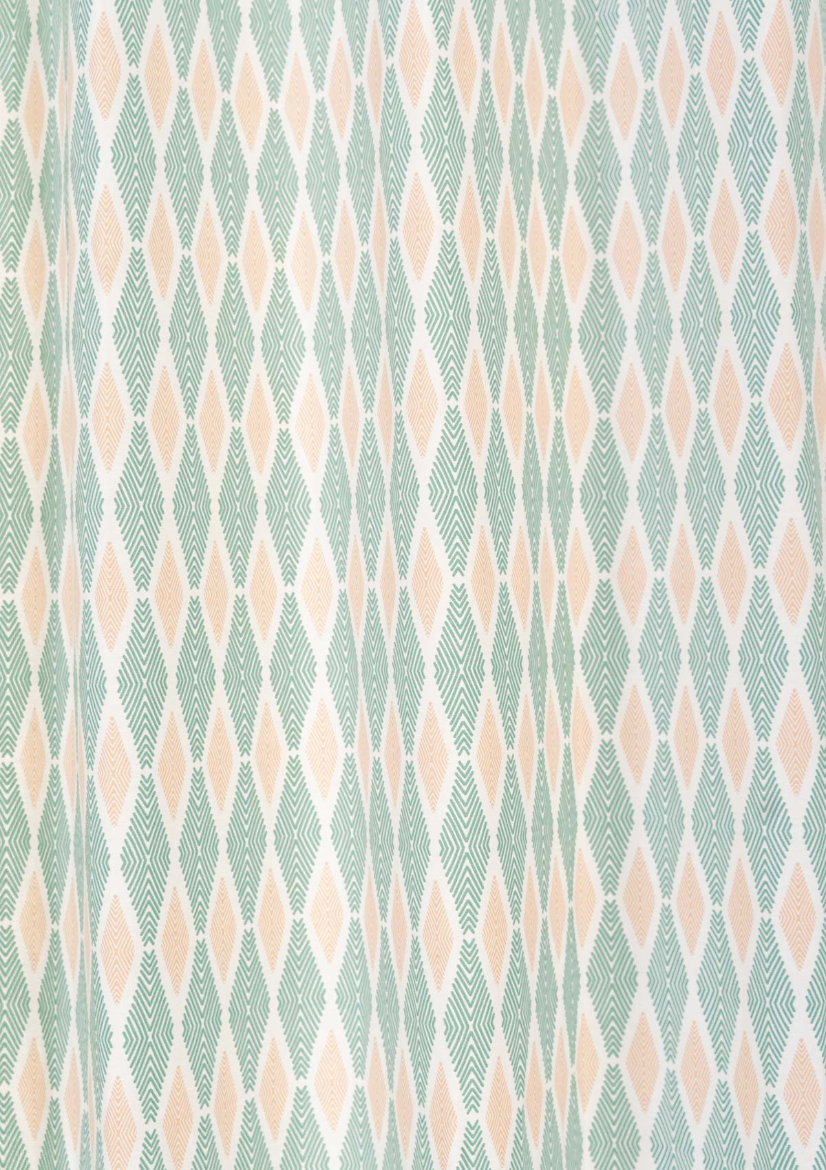 Maze 100% cotton geometric fabric for living room - Room darkening - Sage green