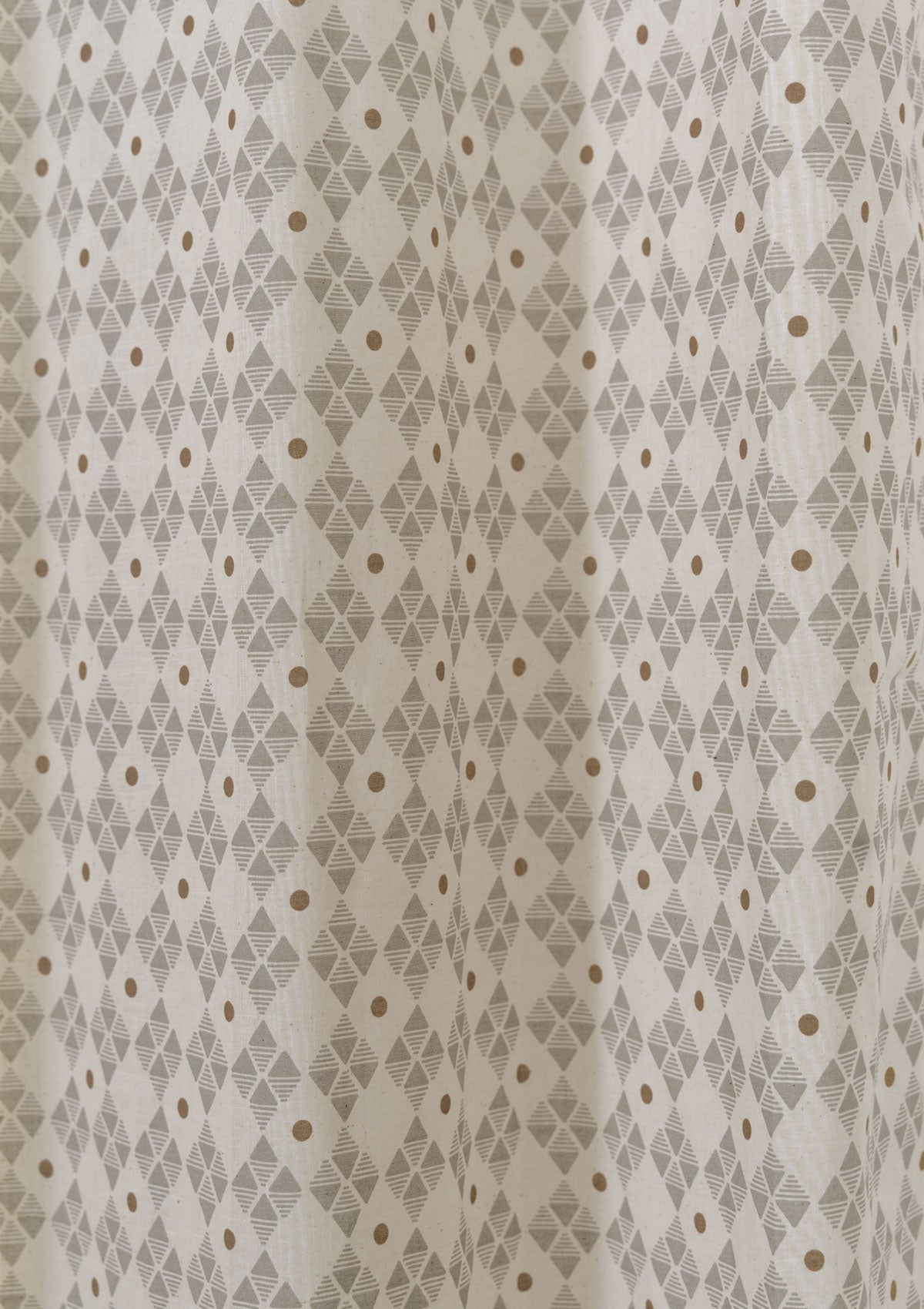 Mirage 100% cotton geometric sheer fabric for living room - Light filtering - Grey