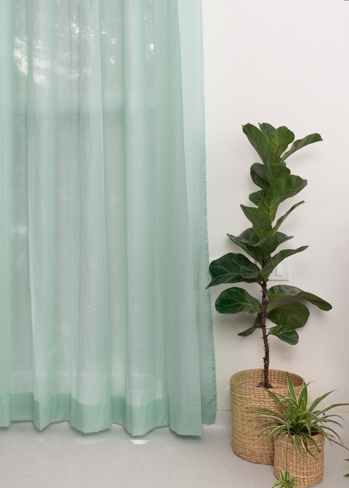 Solid Sheer Curtain - Nile Blue