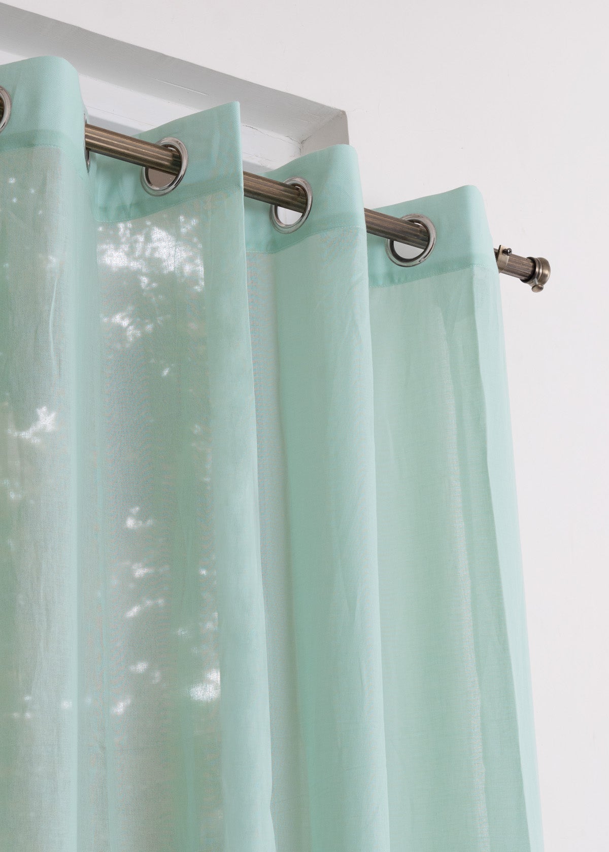 Solid Sheer Curtain - Nile Blue