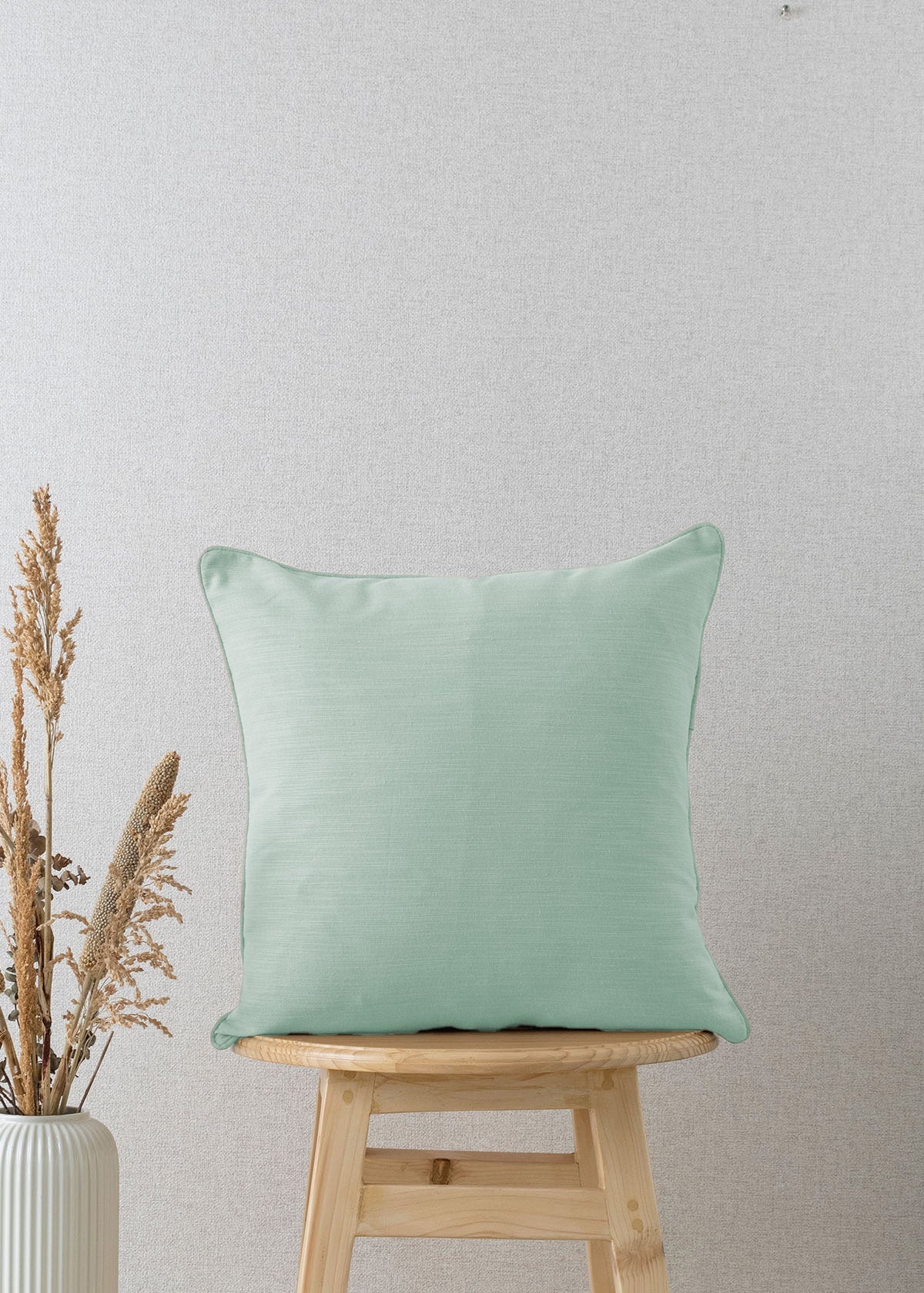 Solid Nile Blue 100% cotton plain cushion cover for sofa