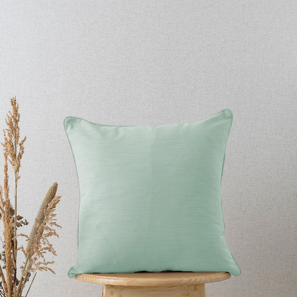 Solid Nile Blue 100% cotton plain cushion cover for sofa