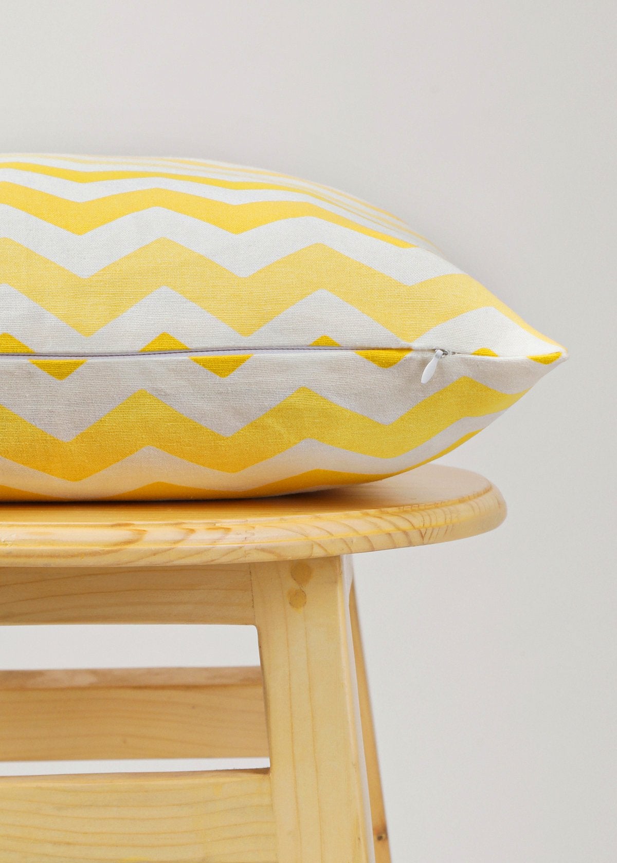 Ombre Chevron Cotton Cushion Cover - Yellow