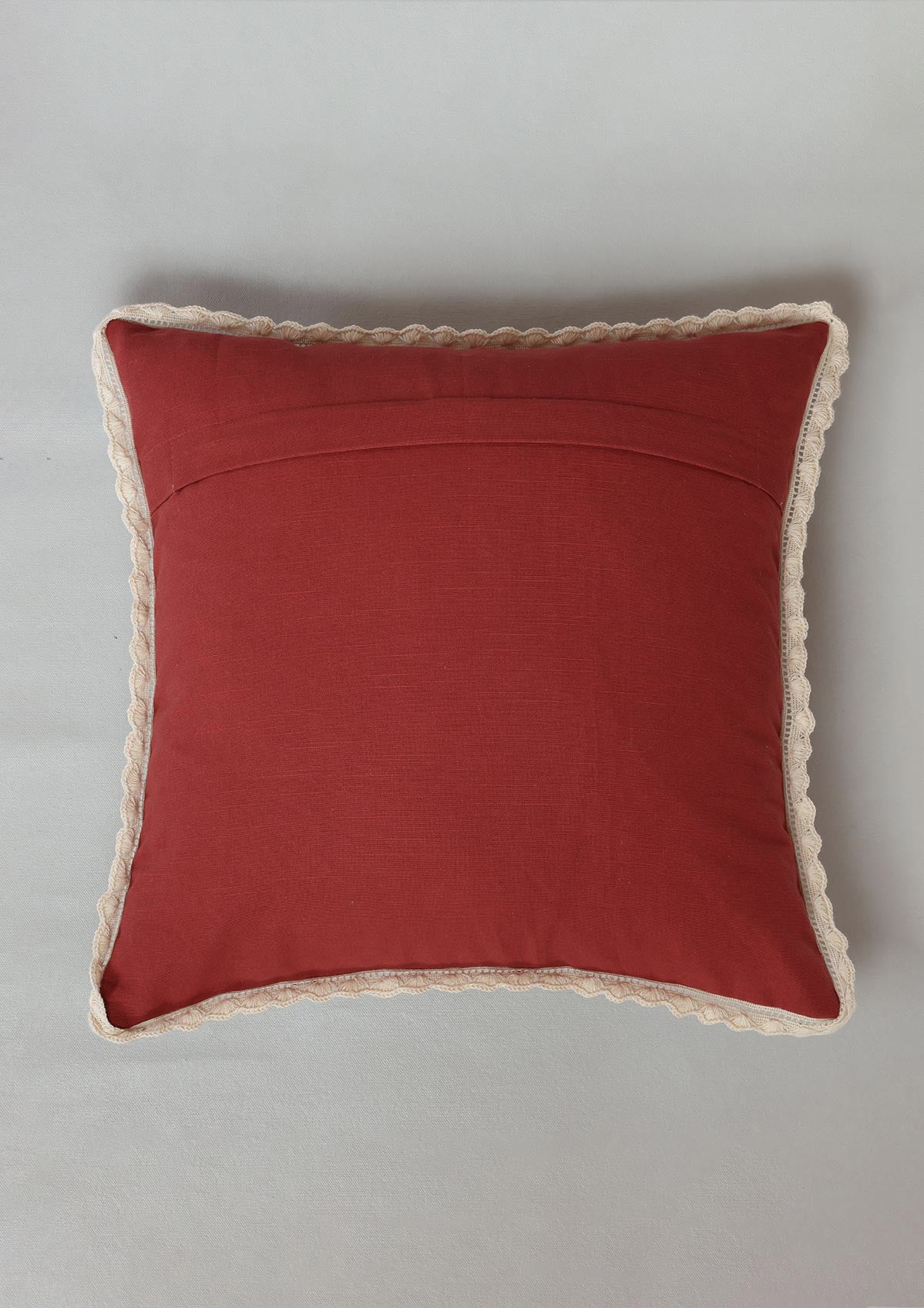 Rohida Red | Printed Floral | 100% Cotton Cushion Cover For Sofa