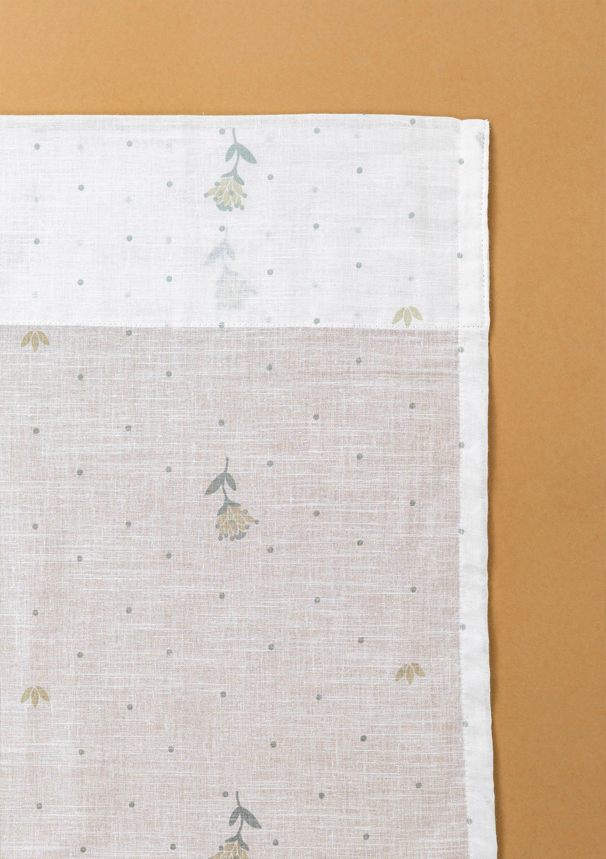 Roselle Sage Printed Sheer Fabric