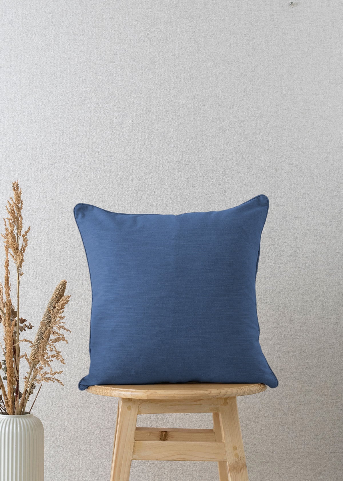 Solid Royal Blue 100% cotton plain cushion cover for sofa