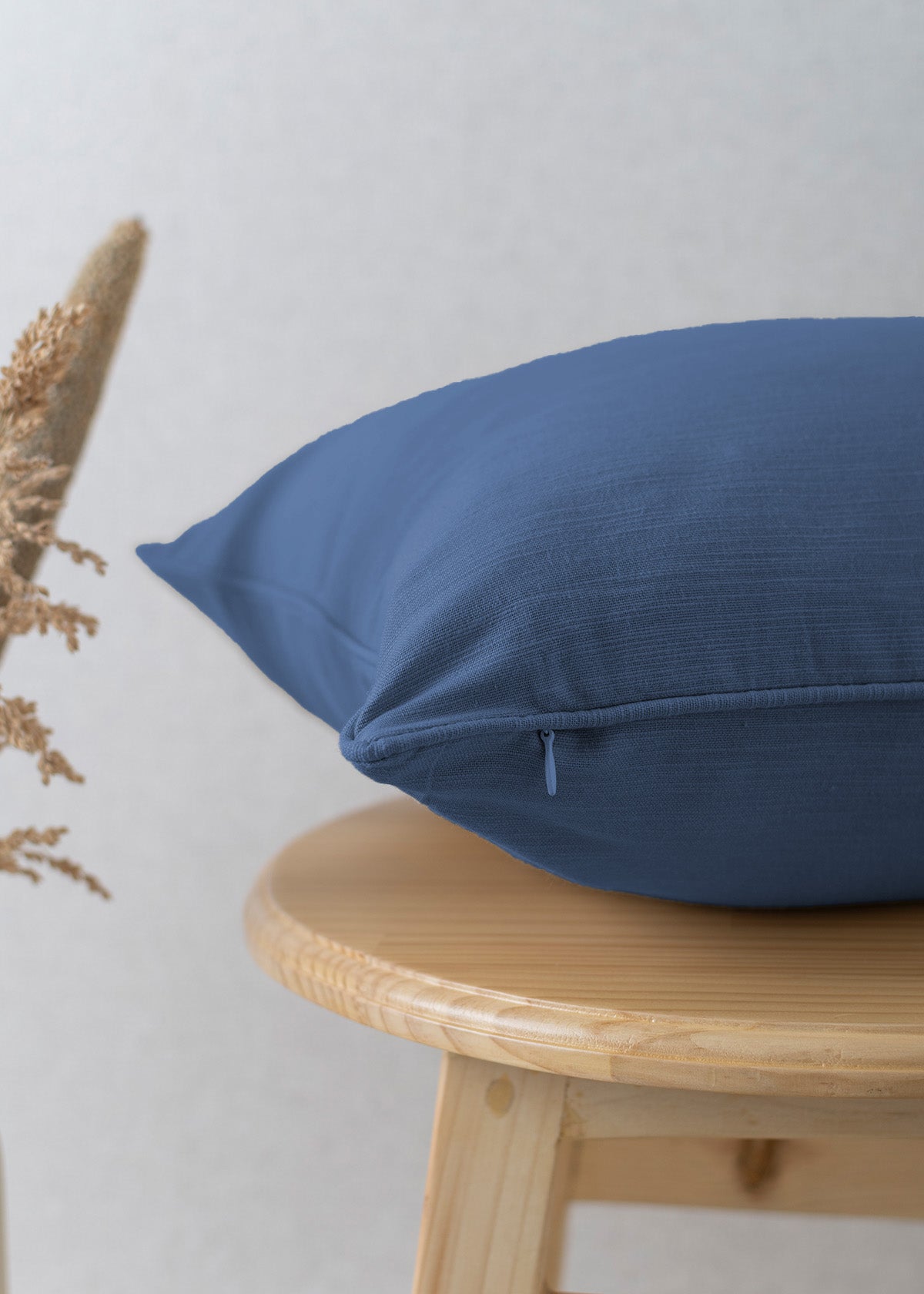 Solid Royal Blue 100% cotton plain cushion cover for sofa