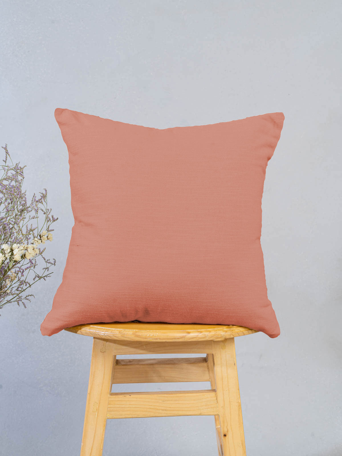 Solid Rust 100% cotton plain cushion cover for sofa