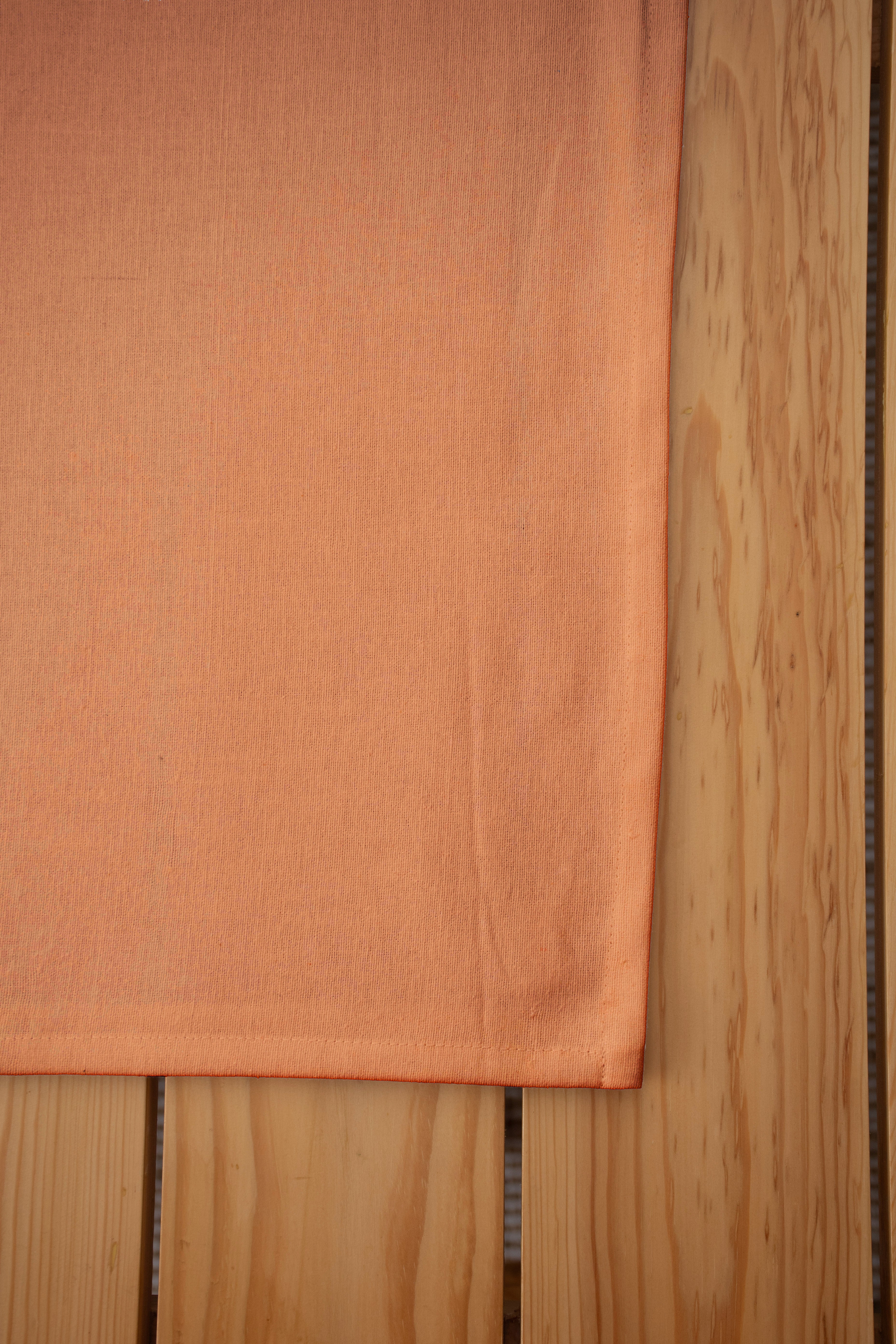 Solid 100% cotton customisable table cloth for dining - Orange