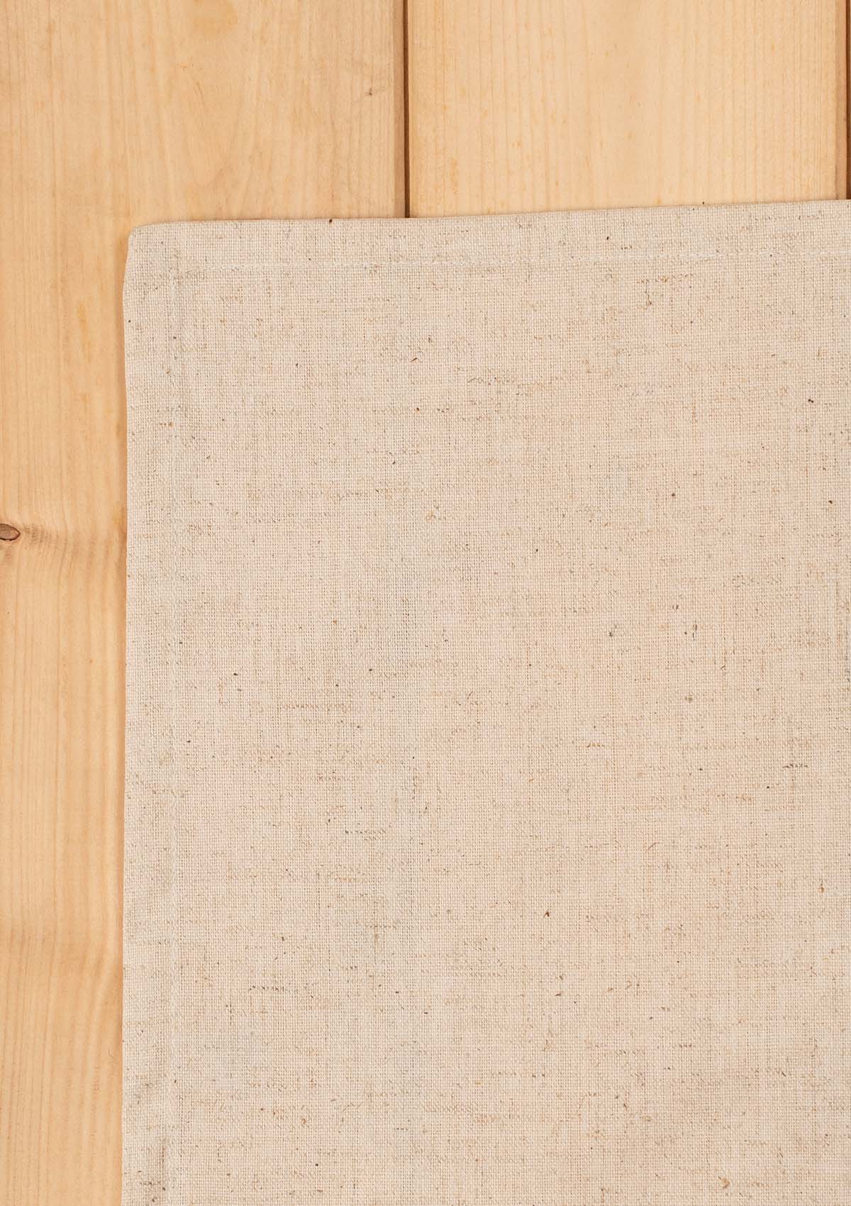 Solid Linen beige Spill safe water-resistant coated cotton table cloth