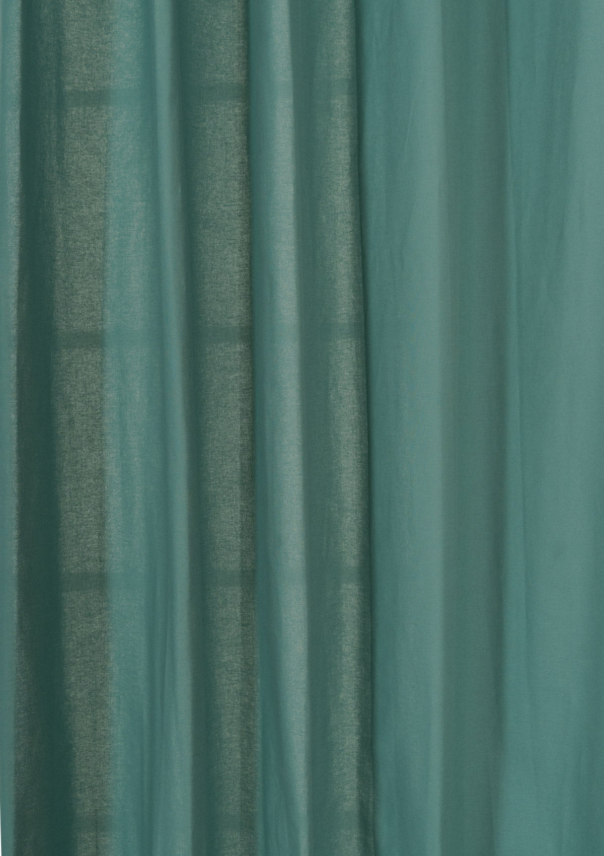 Solid aqua blue 100% cotton plain customisable curtain for bedroom - Room darkening