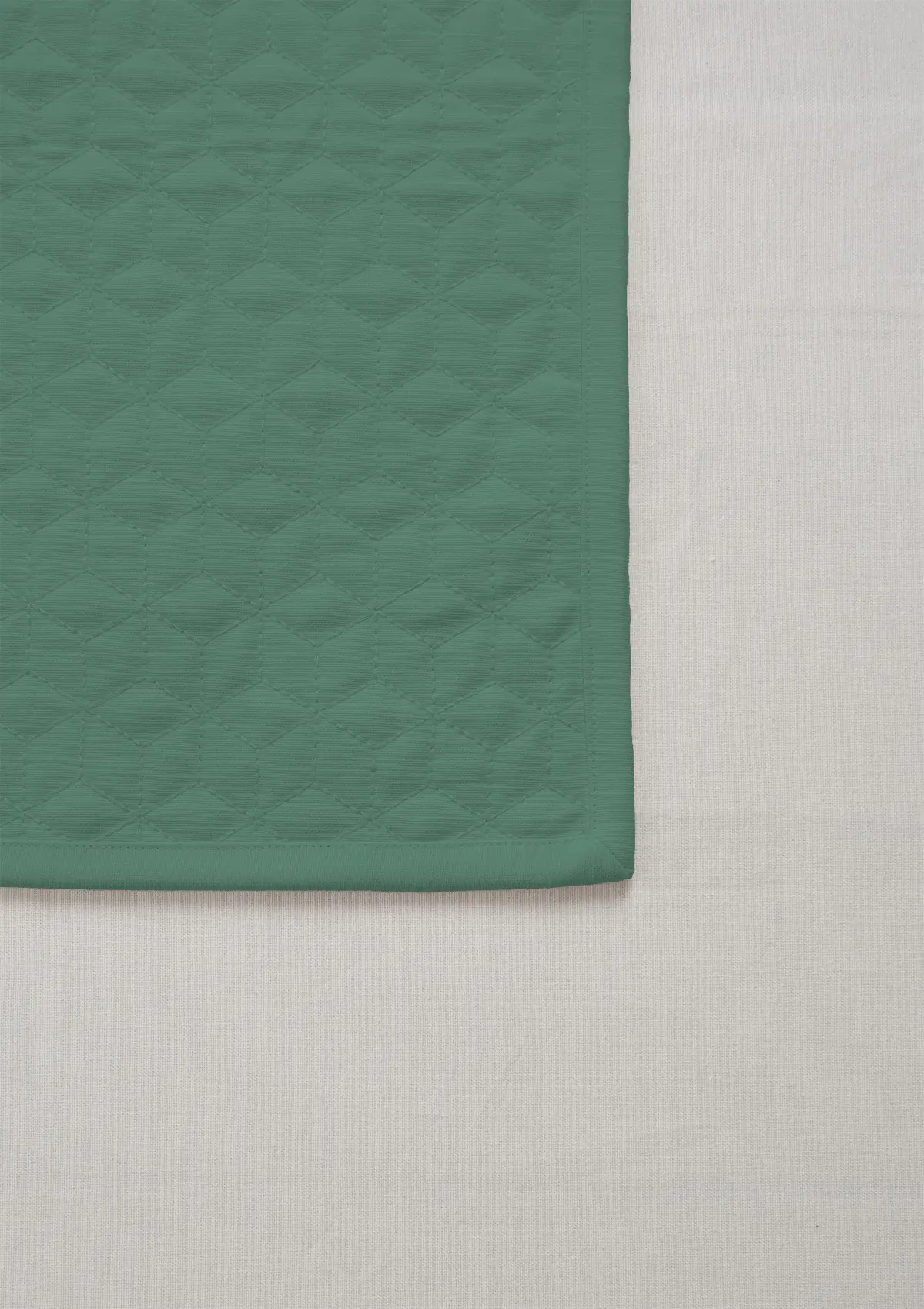 Solid aqua blue 100% cotton quilted placemat for 4 seater or 6 seater dining