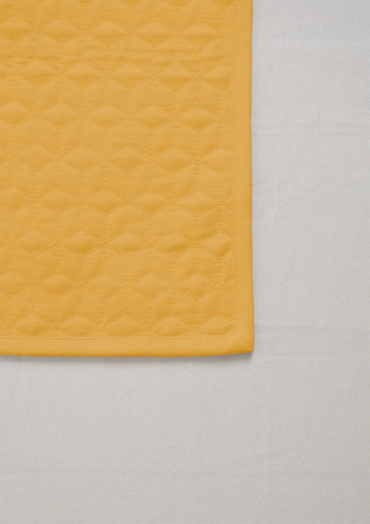 Solid Mustard 100% Cotton Quilted Placemat for 4 Seater or 6 Seater Dining