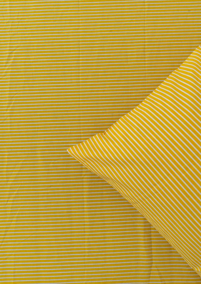 Sunshine Stripes Flat Sheet - Yellow