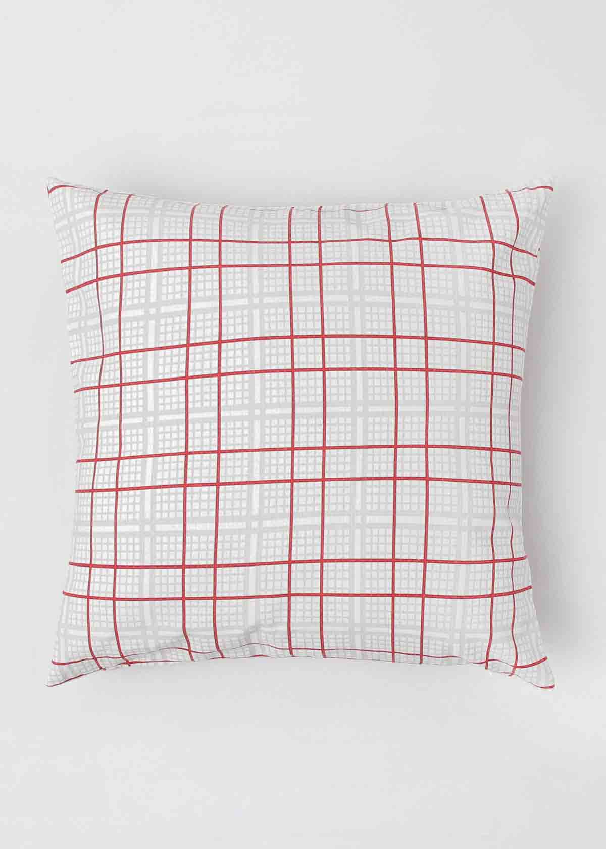 Tartan Cushion Cover - Red