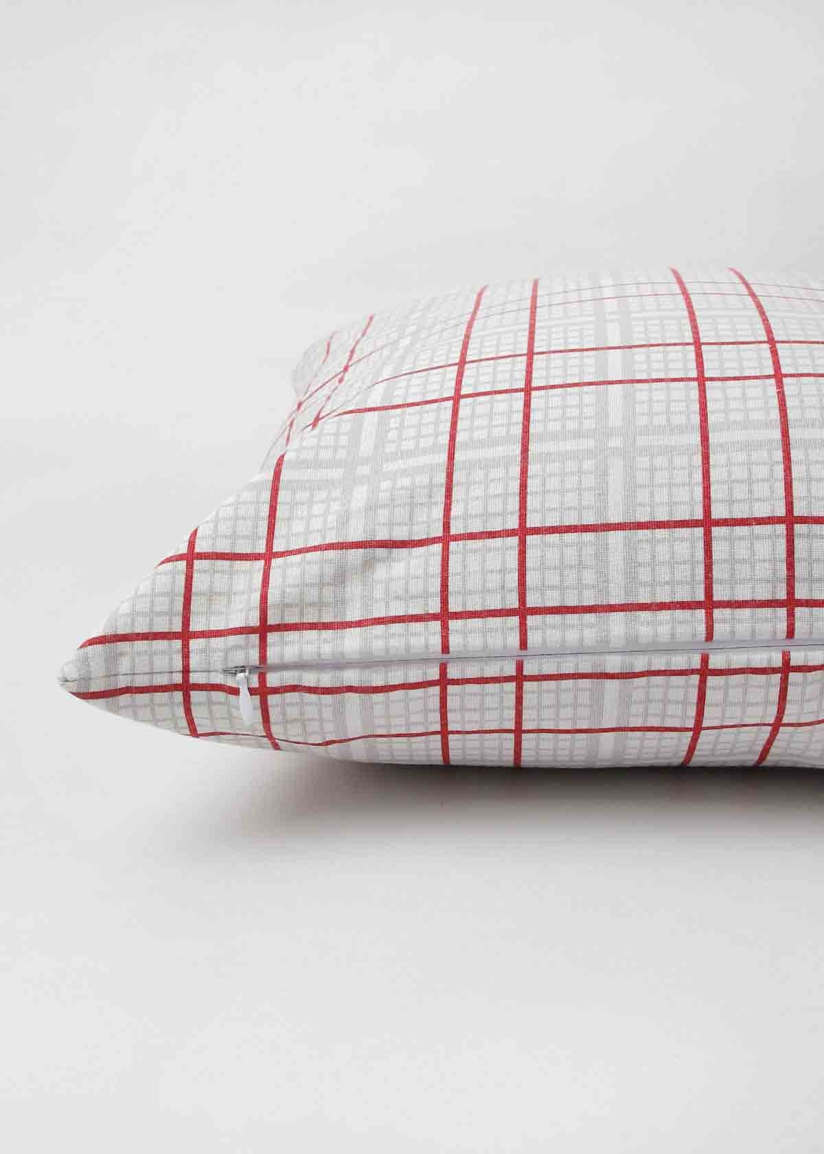 Tartan Cushion Cover - Red