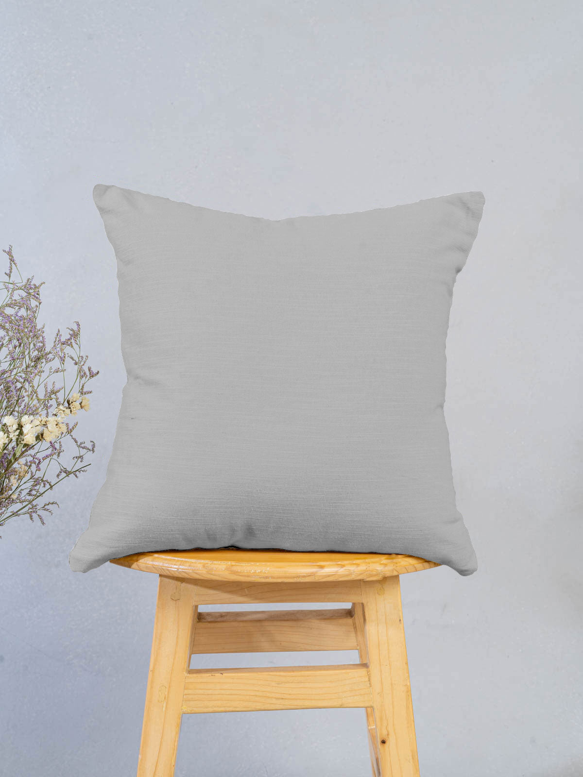 Solid 100% cotton customisable cushion cover for sofa - Ultimate Grey
