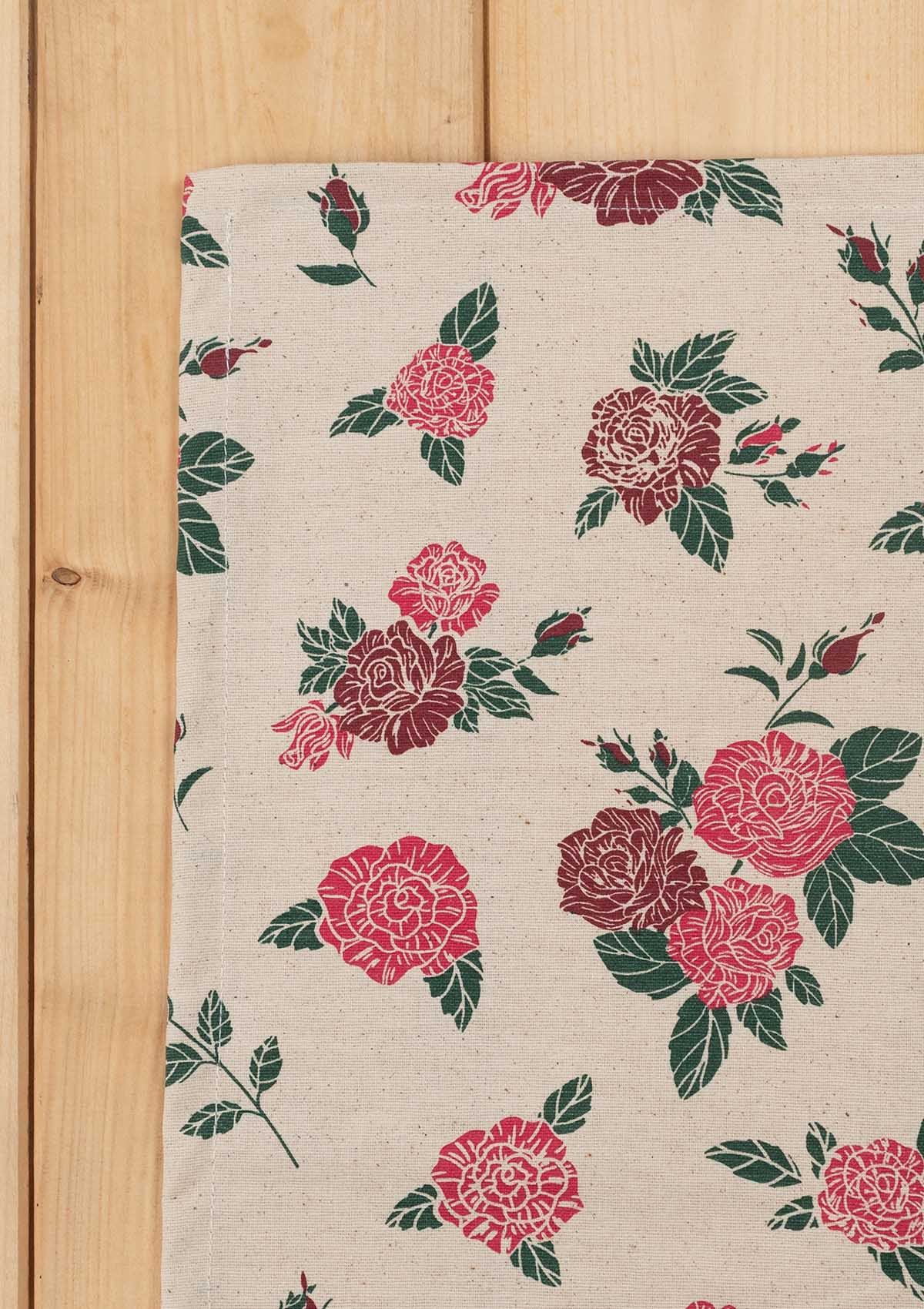 Wild Roses Spill safe water-resistant coated cotton table cloth